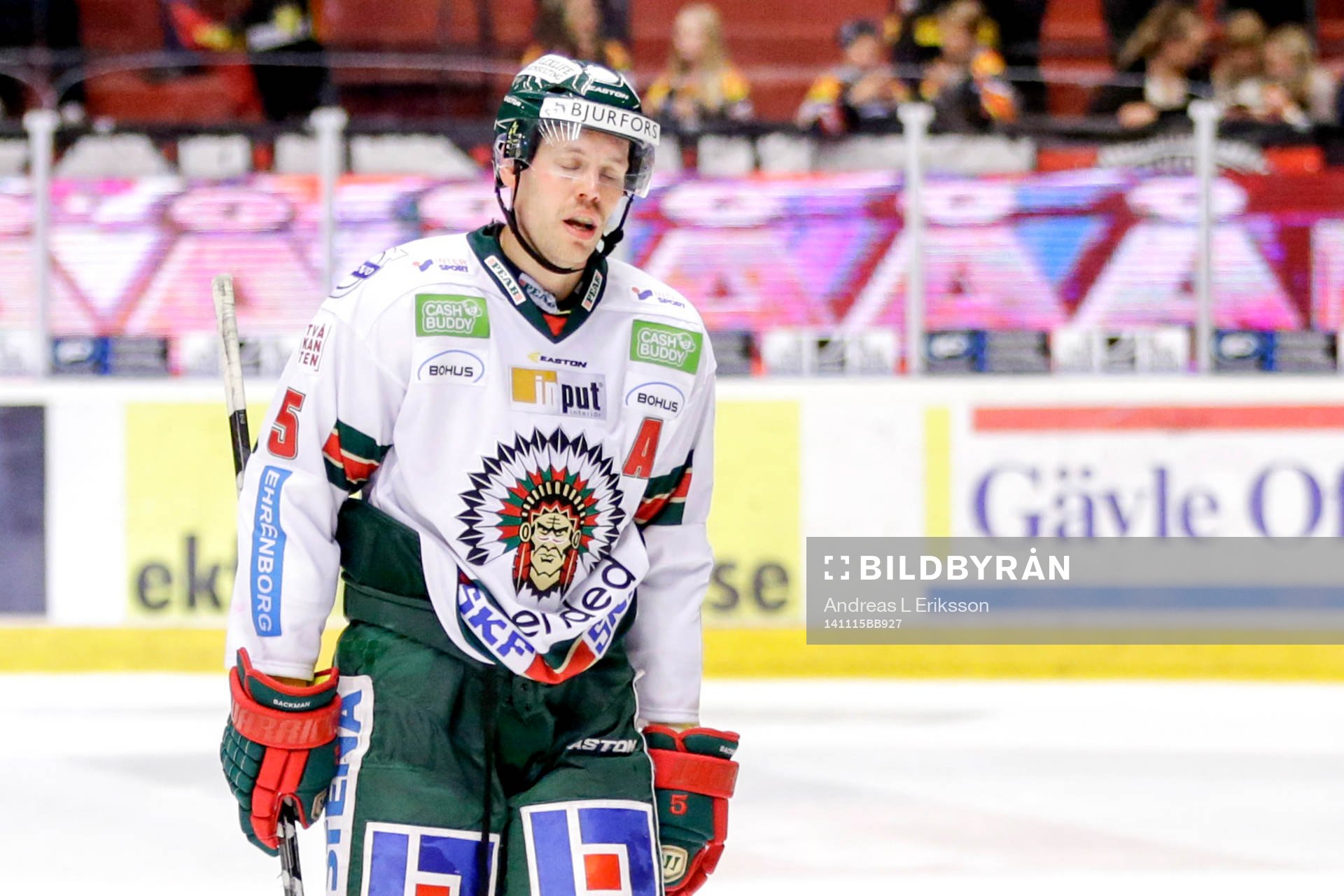 Frölundas Christian Bäckman deppar