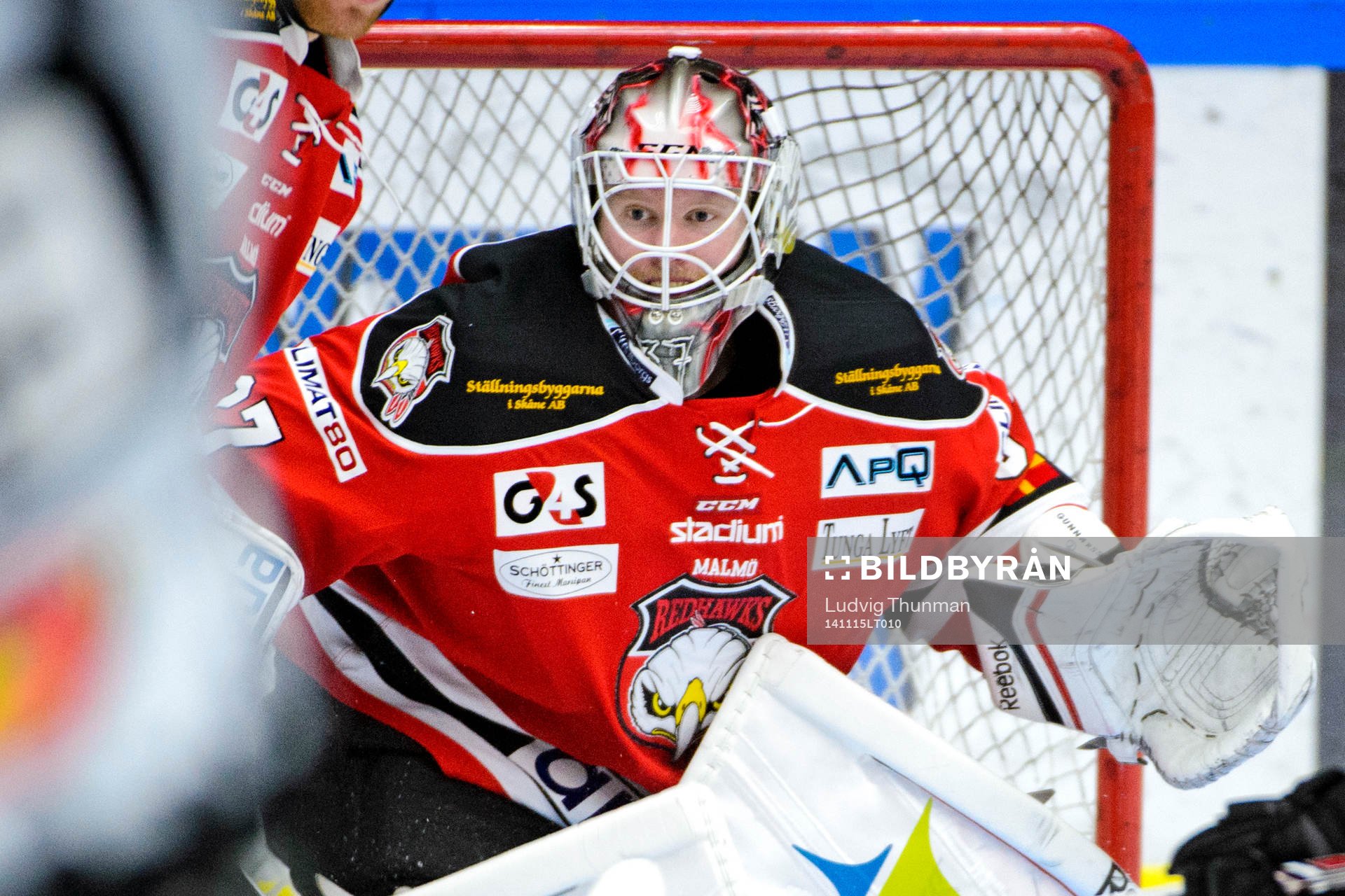 Malmö Redhawks målvakt Jonas Gunnarsson