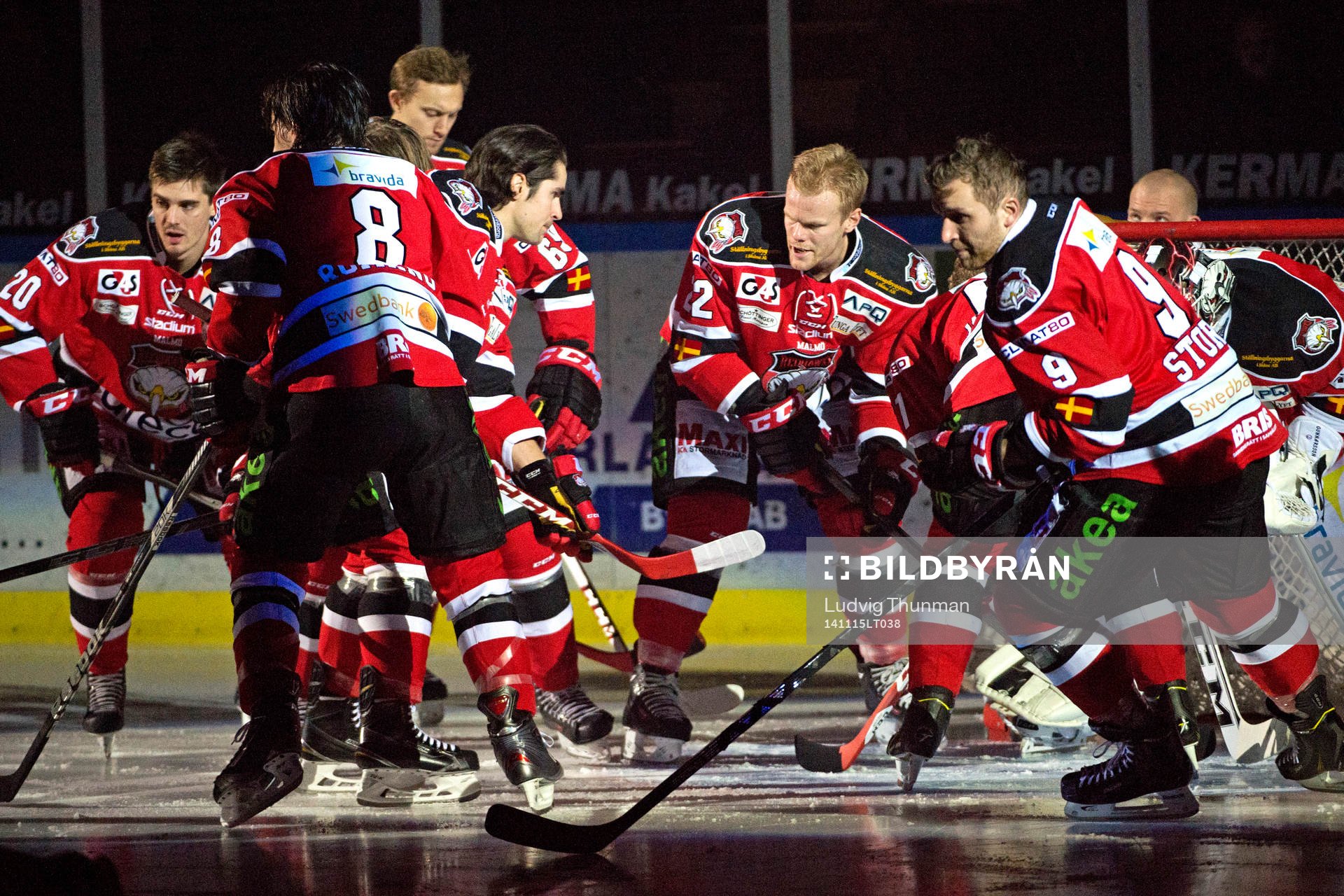 Malmö Redhawks spelare taggar upp