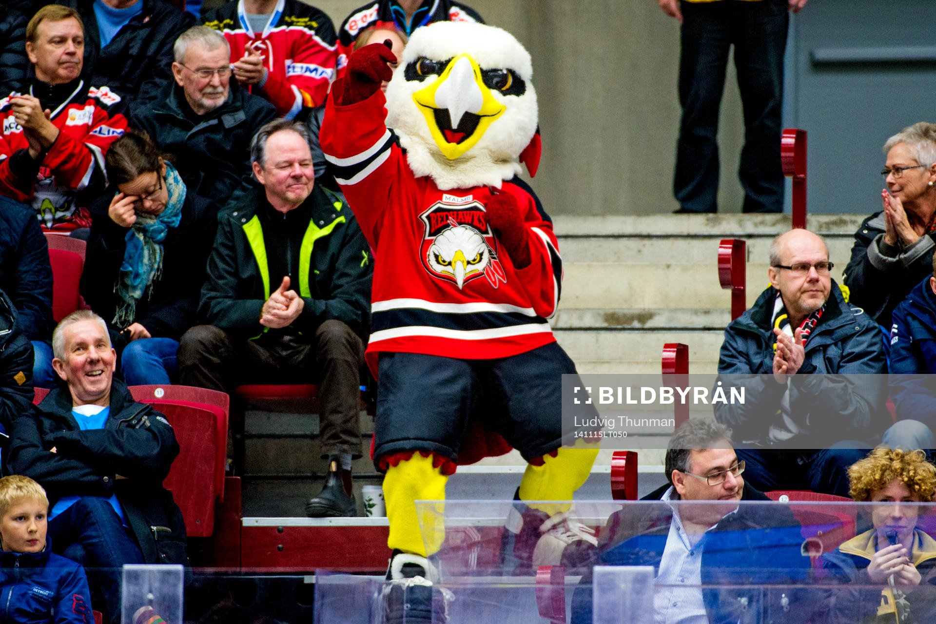 Malmö Redhawks maskot Hawkan