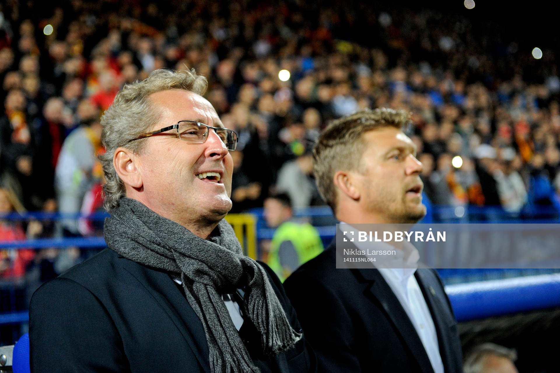 Sveriges förbundskapten Erik Hamrén och players manager