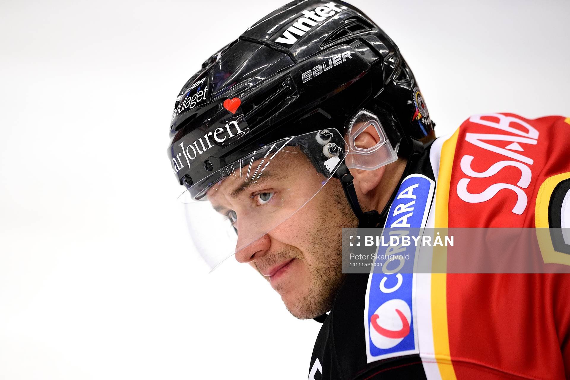 Luleås Niklas Fogström på uppvärmningen