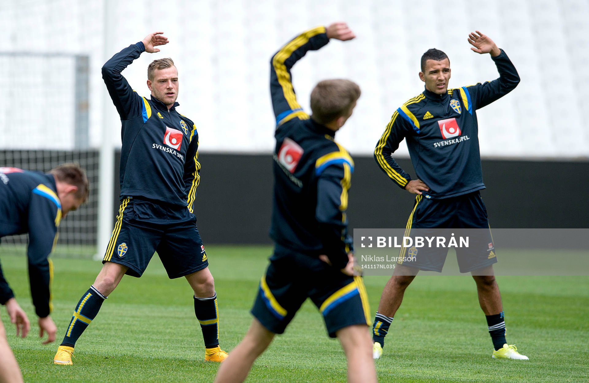 Sveriges John Guidetti och Nabil Bauhoui