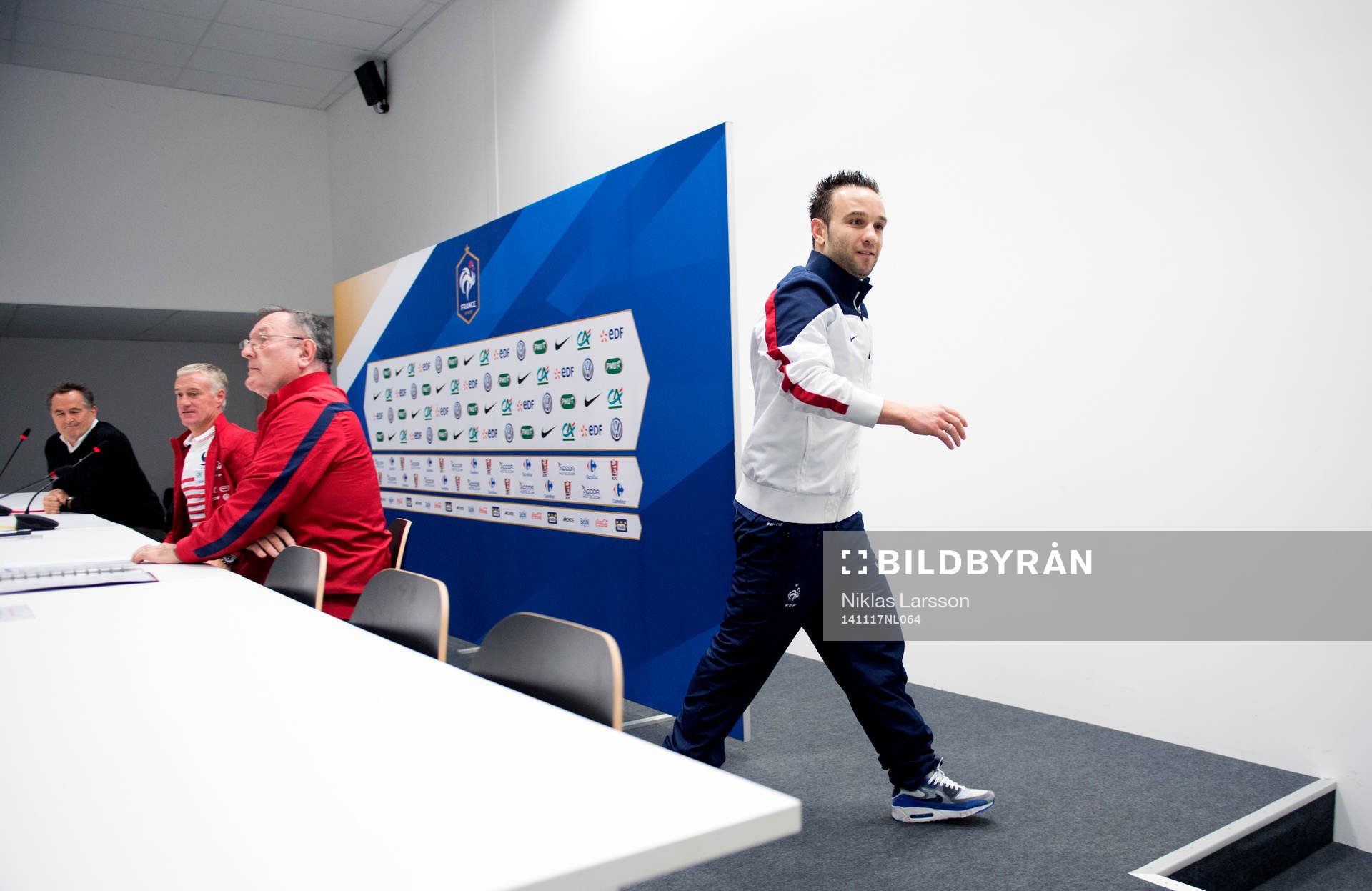 Frankrikes Mathieu Valbuena och Frankrikes förbundskapten