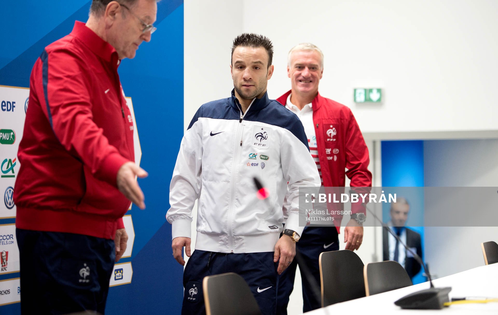 Frankrikes Mathieu Valbuena och Frankrikes förbundskapten