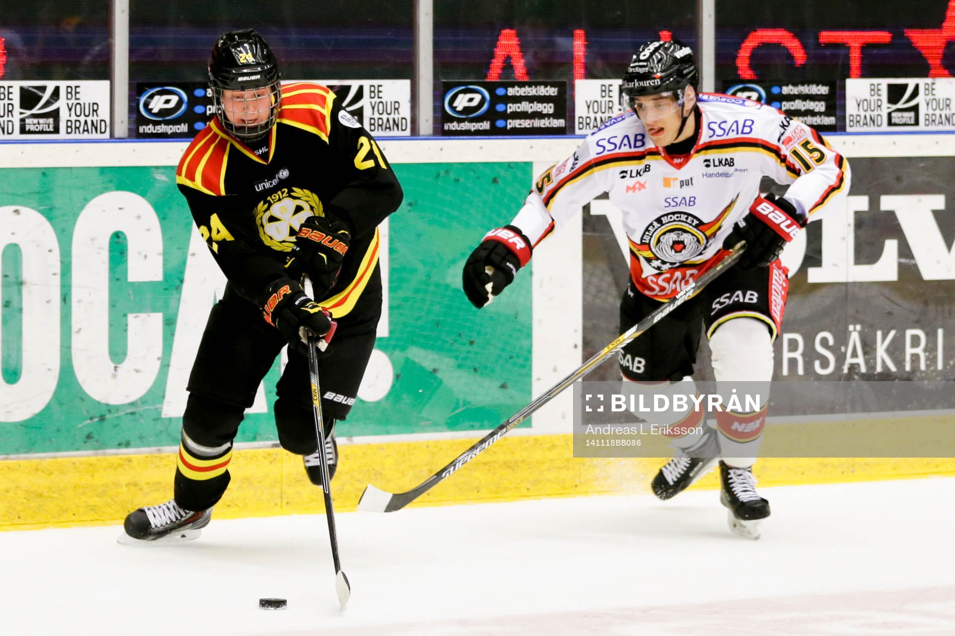 Brynäs Jens Lööke och Luleås Christian Jaros