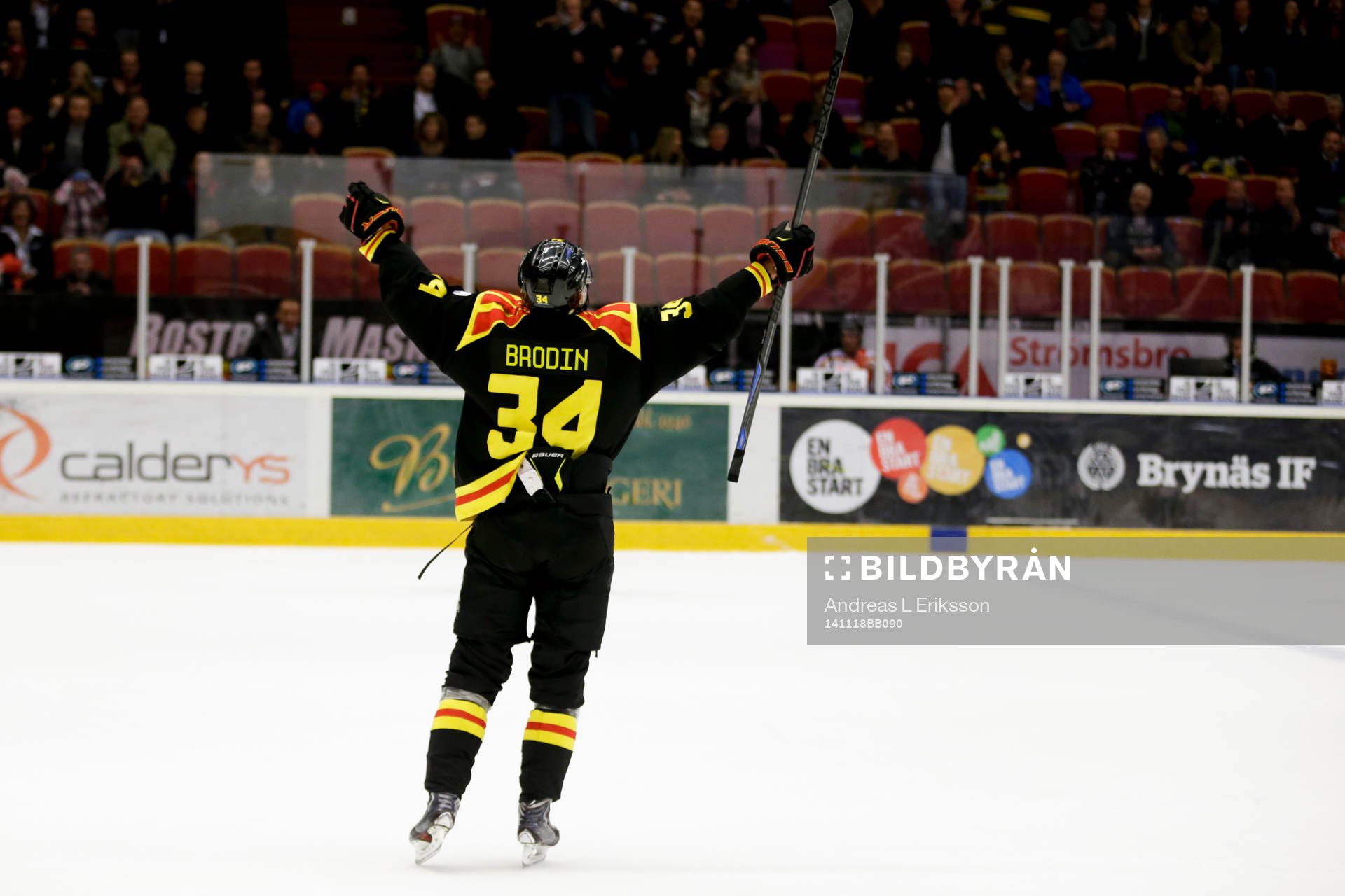 Brynäs Daniel Brodin jublar