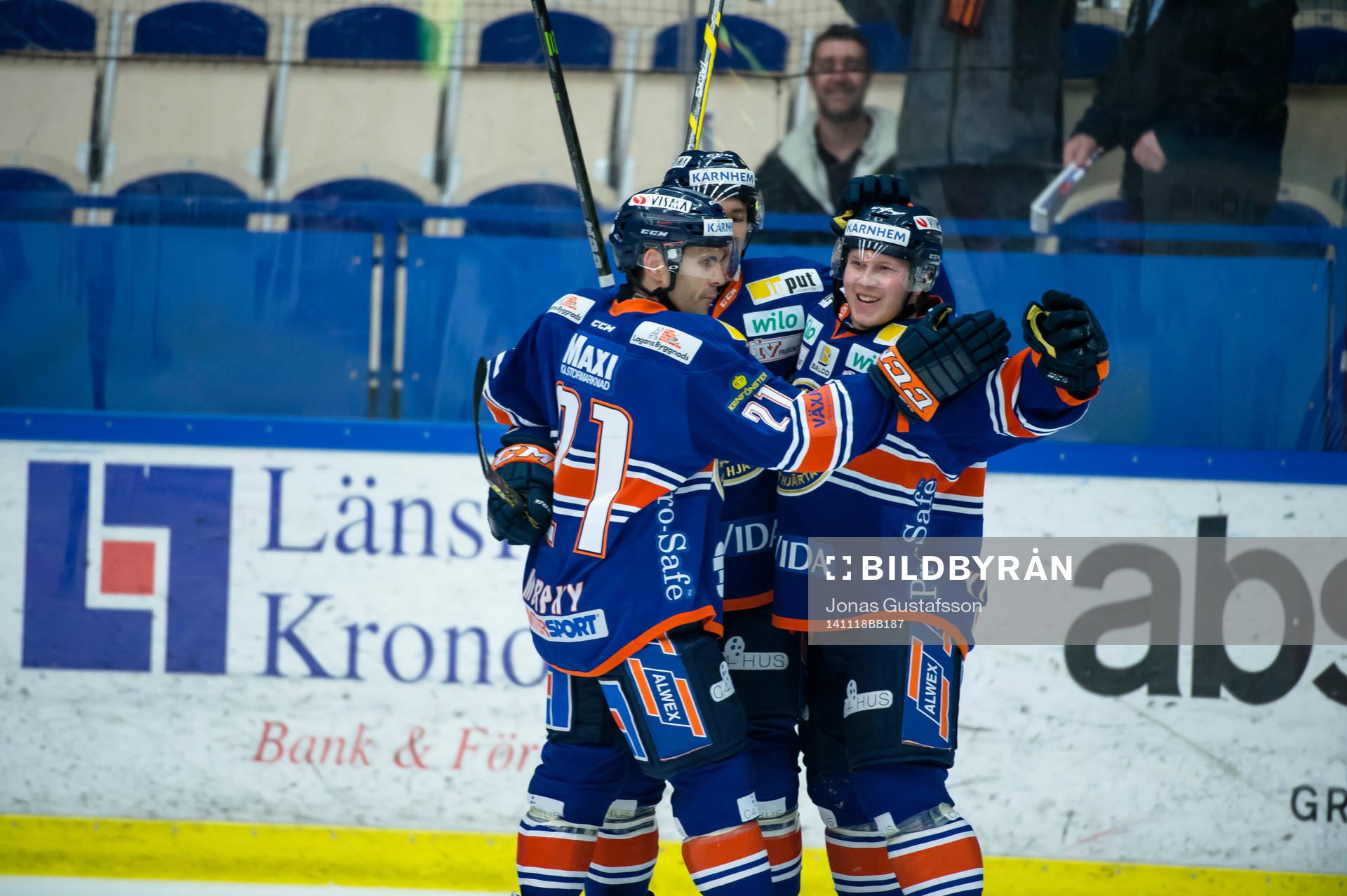 Växjös spelare jublar