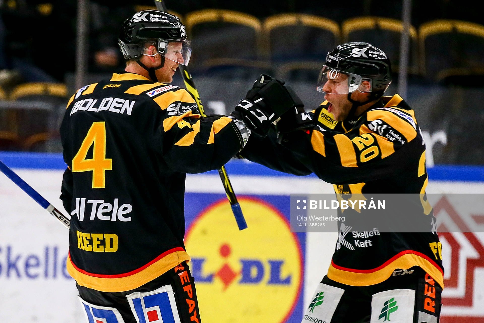 Skellefteås Tim Heed jublar