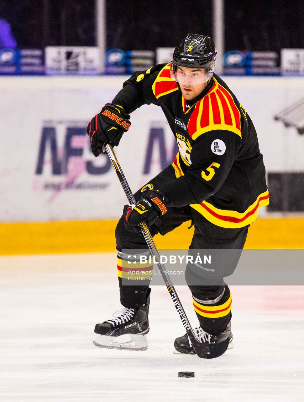 Brynäs Lukas Kilström med pucken