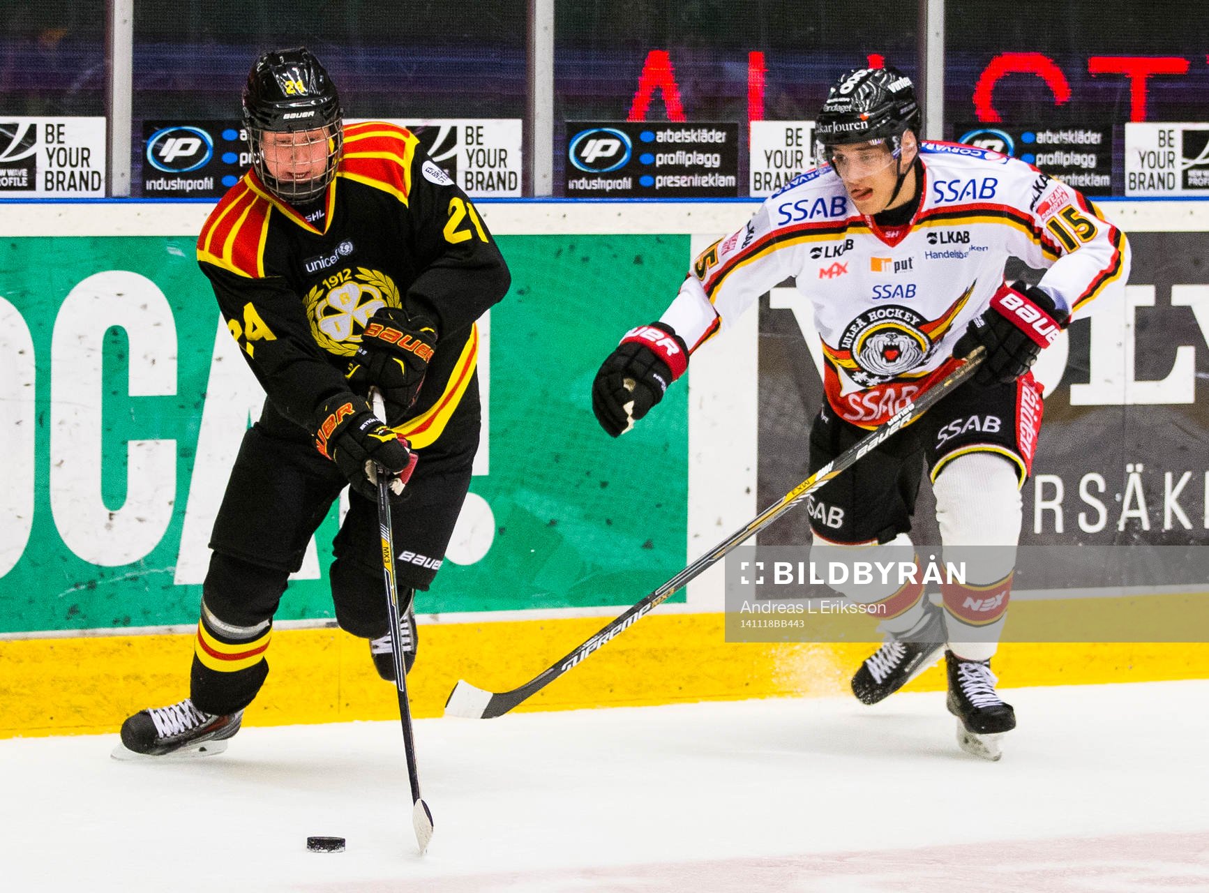 Brynäs Jens Lööke och Luleås Christian Jaros