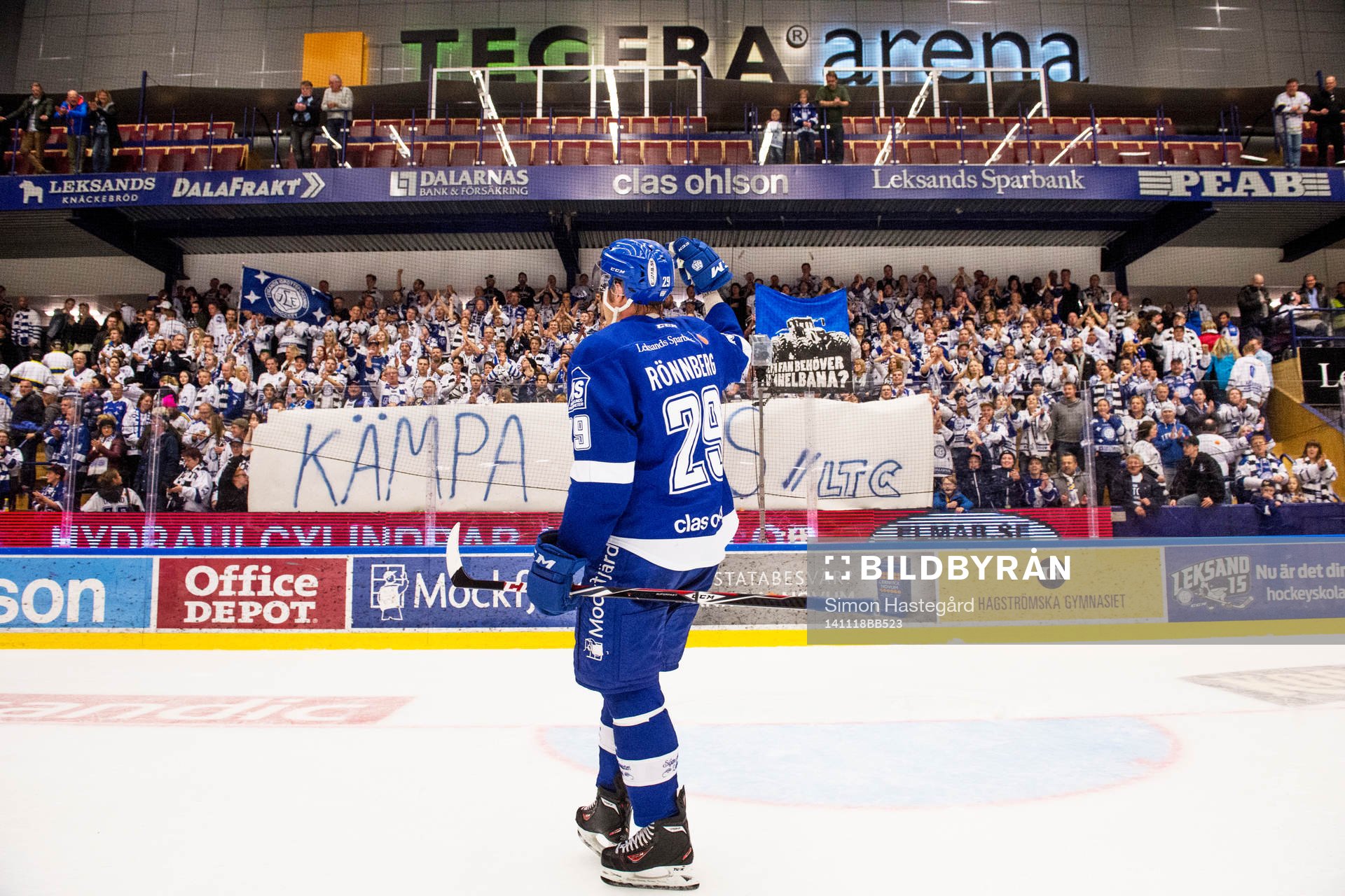 Leksands Joonas Rönnberg jublar