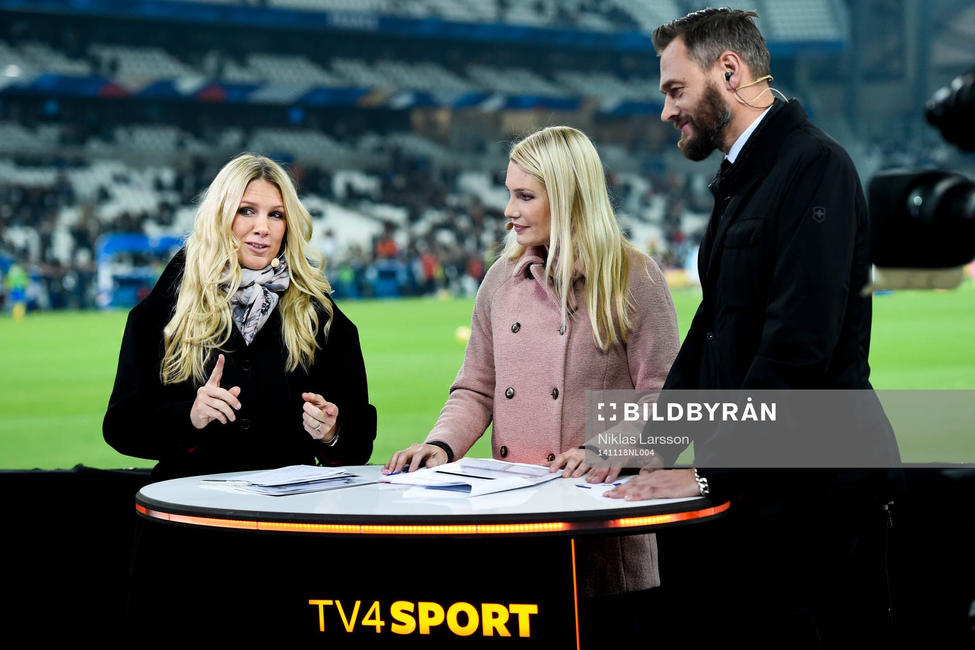 Anna Brolin, Hanna Marklund, och Olof Lundh, TV4 Sport
