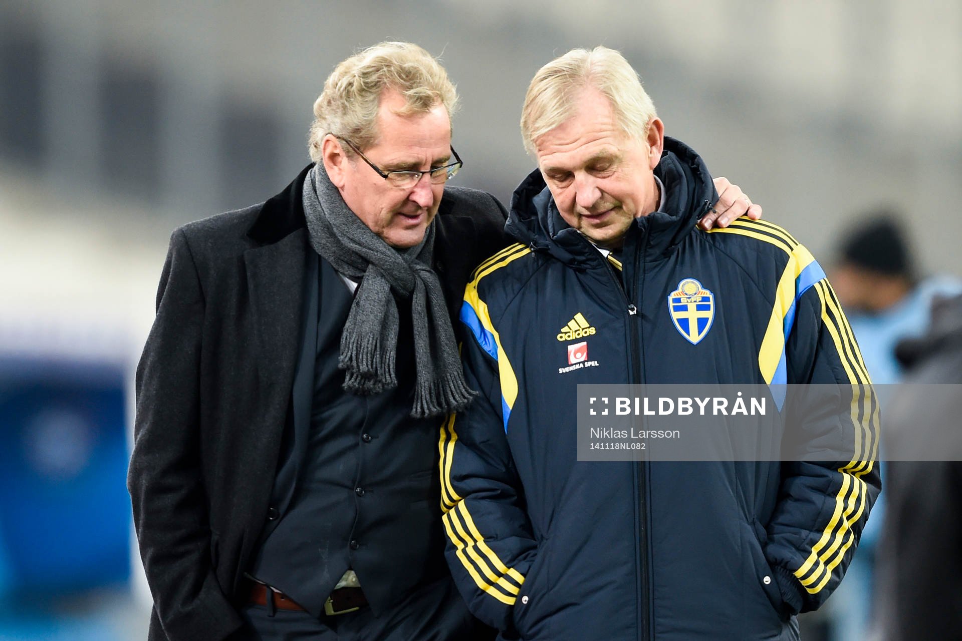 Sveriges förbundskapten Erik Hamrén och Landslagschef