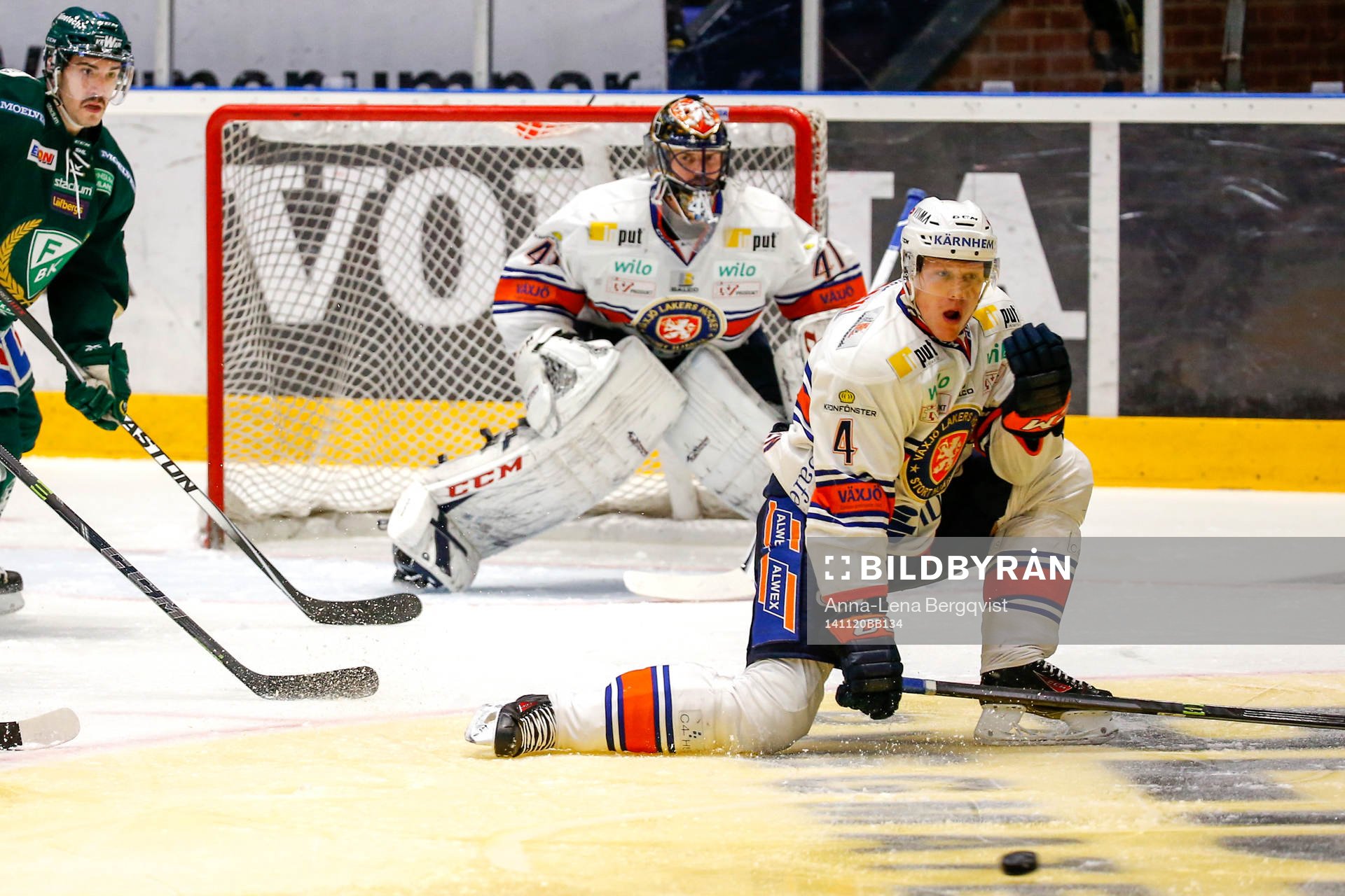 Växjös målvakt Cristopher Nihlstorp och Niclas Lundgren