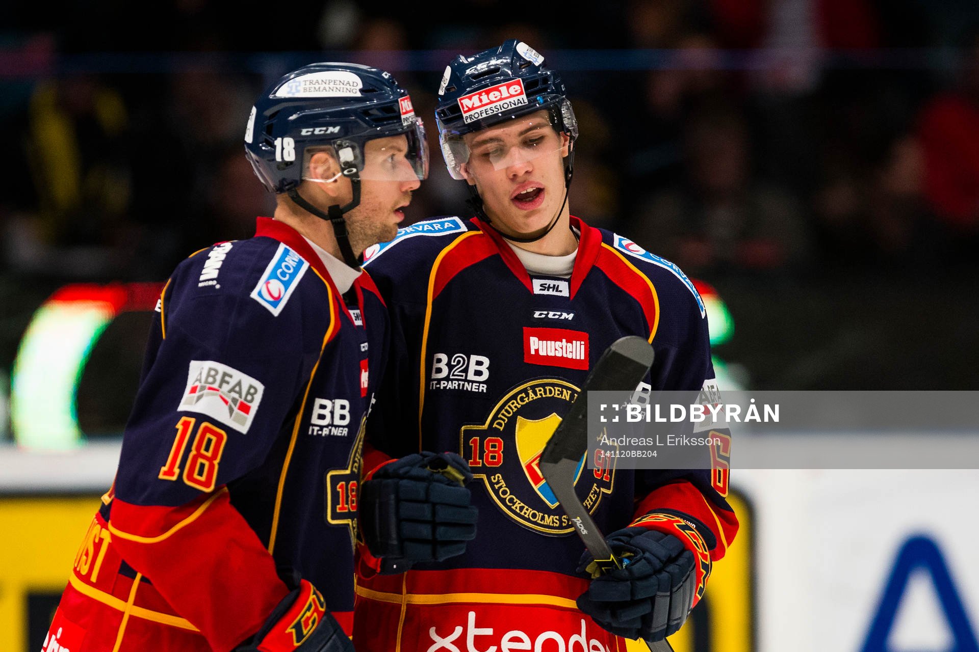 Djurgårdens Michael Holmqvist och Andreas Englund