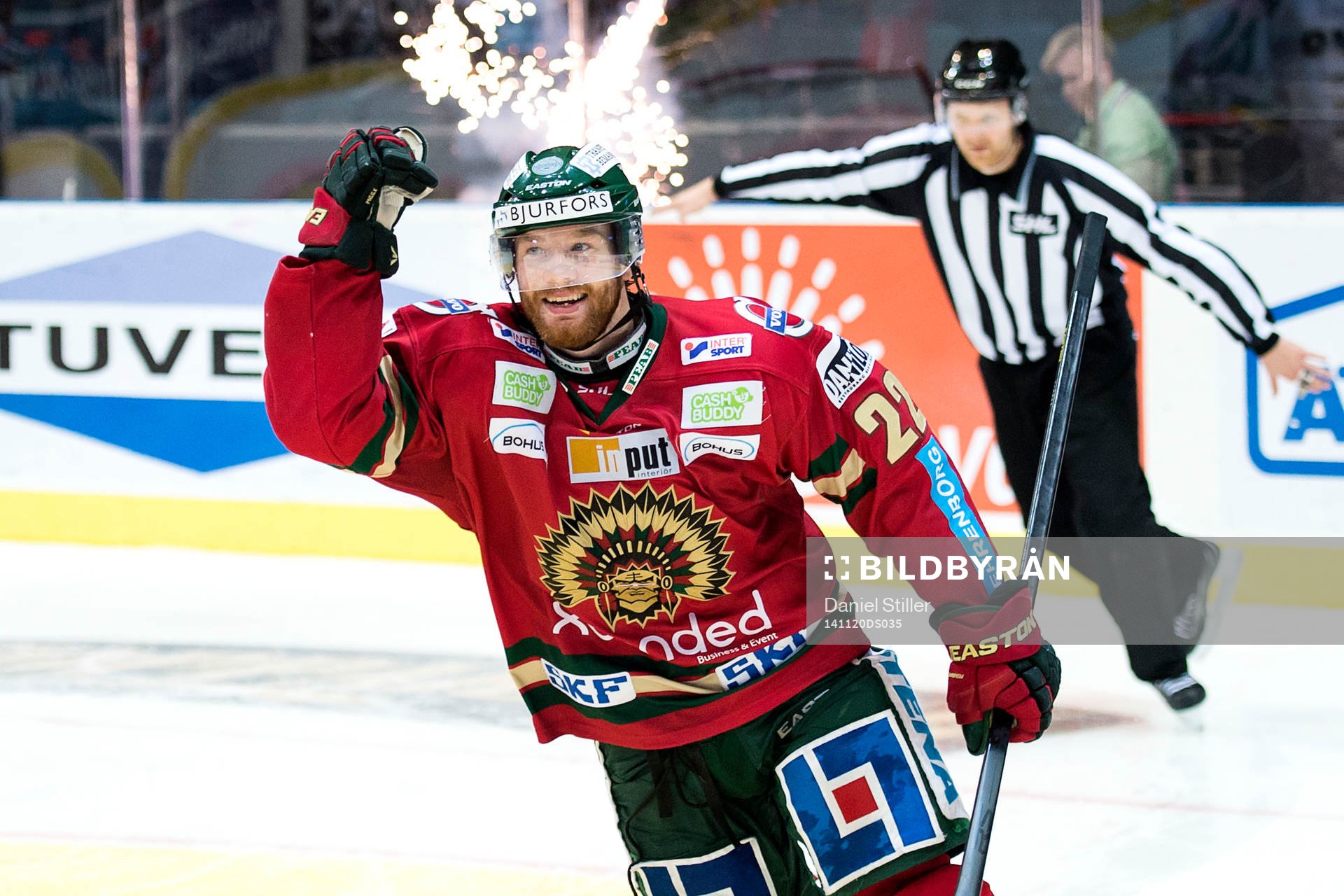 Frölundas Robin Figren jublar