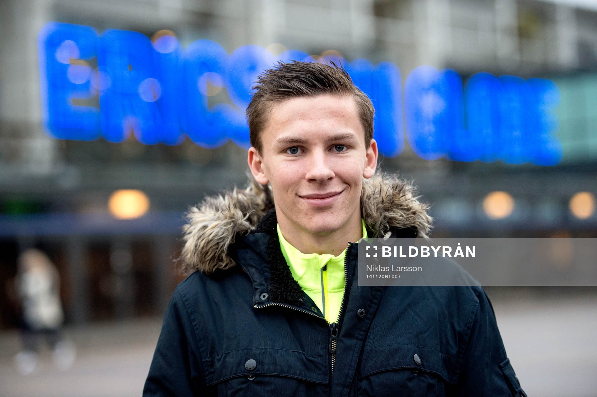 Andreas Almgren under en presskonferens den 20 november 2014 i Stockholm.