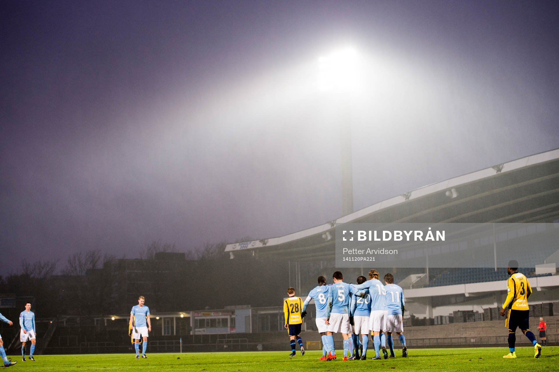 Malmö FFs spelare jublar på Malmö Stadion