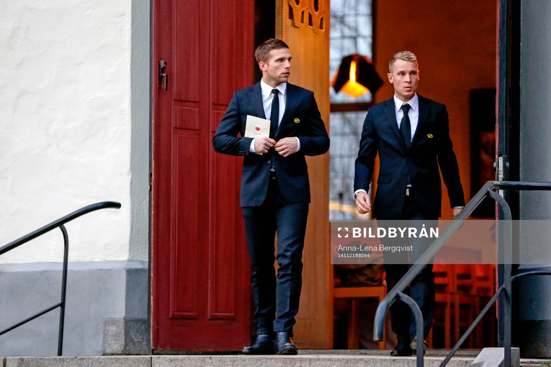 Anders Svensson efter Klas Ingessons begravning den 21 november 2014 i Ödeshög.