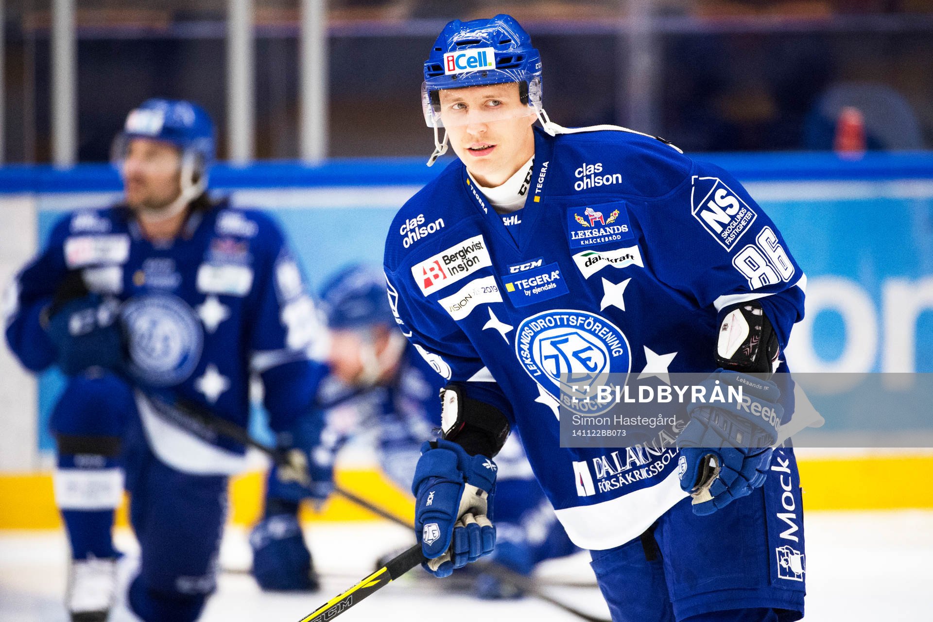 Leksands Veli-Matti Savinainen före ishockeymatchen i SHL