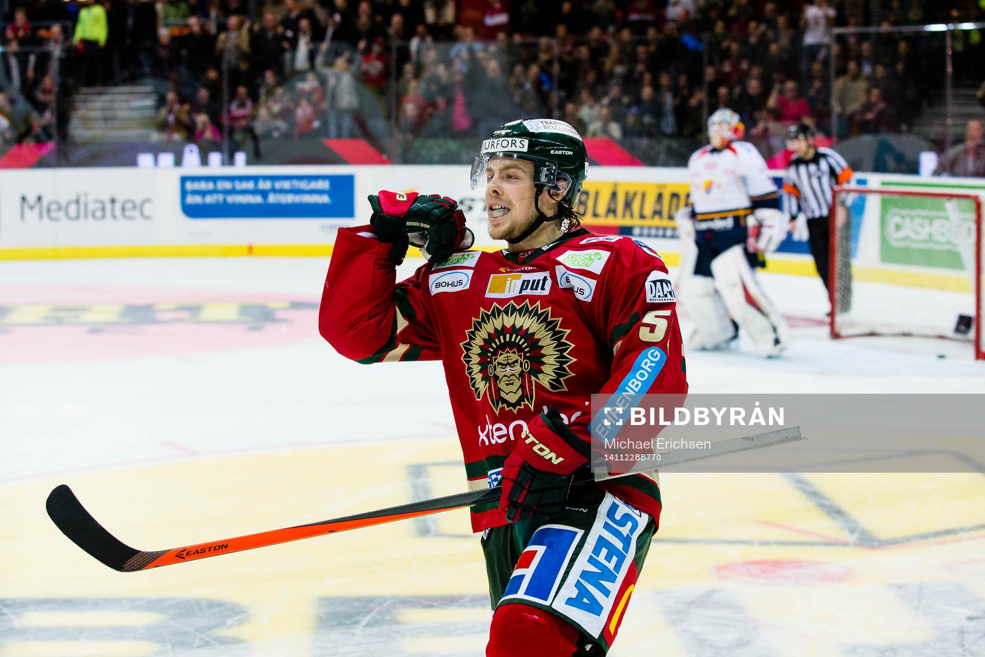 Frölundas Mats Rosseli Olsen jublar