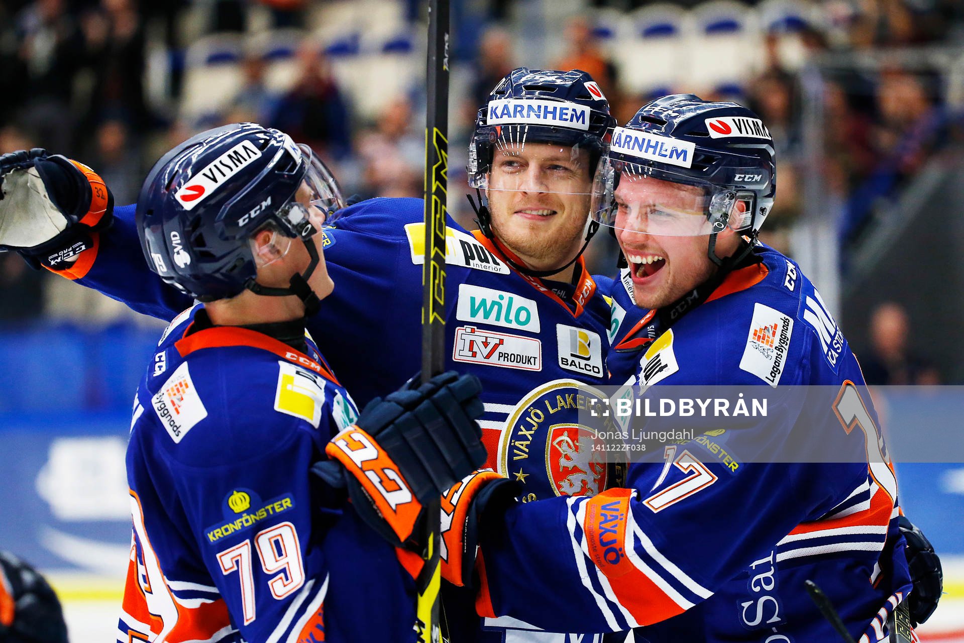 Växjös Patrik Lundh, Nick Johnson och Alexander Johansson
