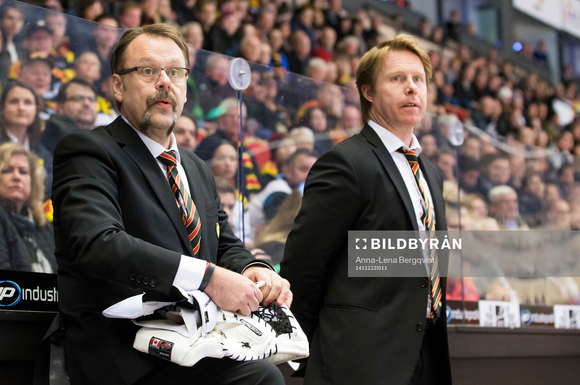 Brynäs målvaktstränare Per-Erik Alcén lagar