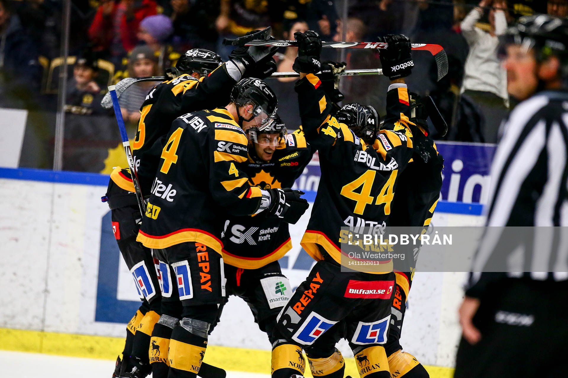 Skellefteås Erik Forssell, Rob Schremp, Tim Heed  och