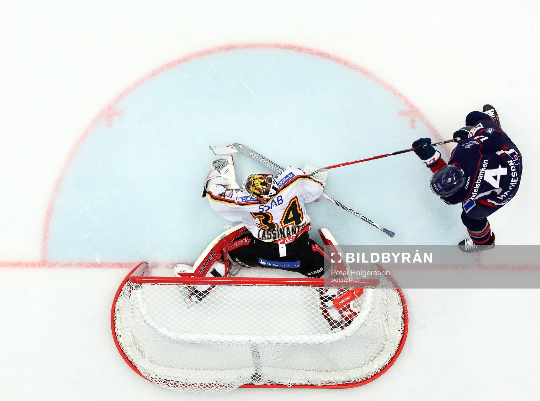 Mål 2-1 av LinköpingsMark Matheson förbi Luleås