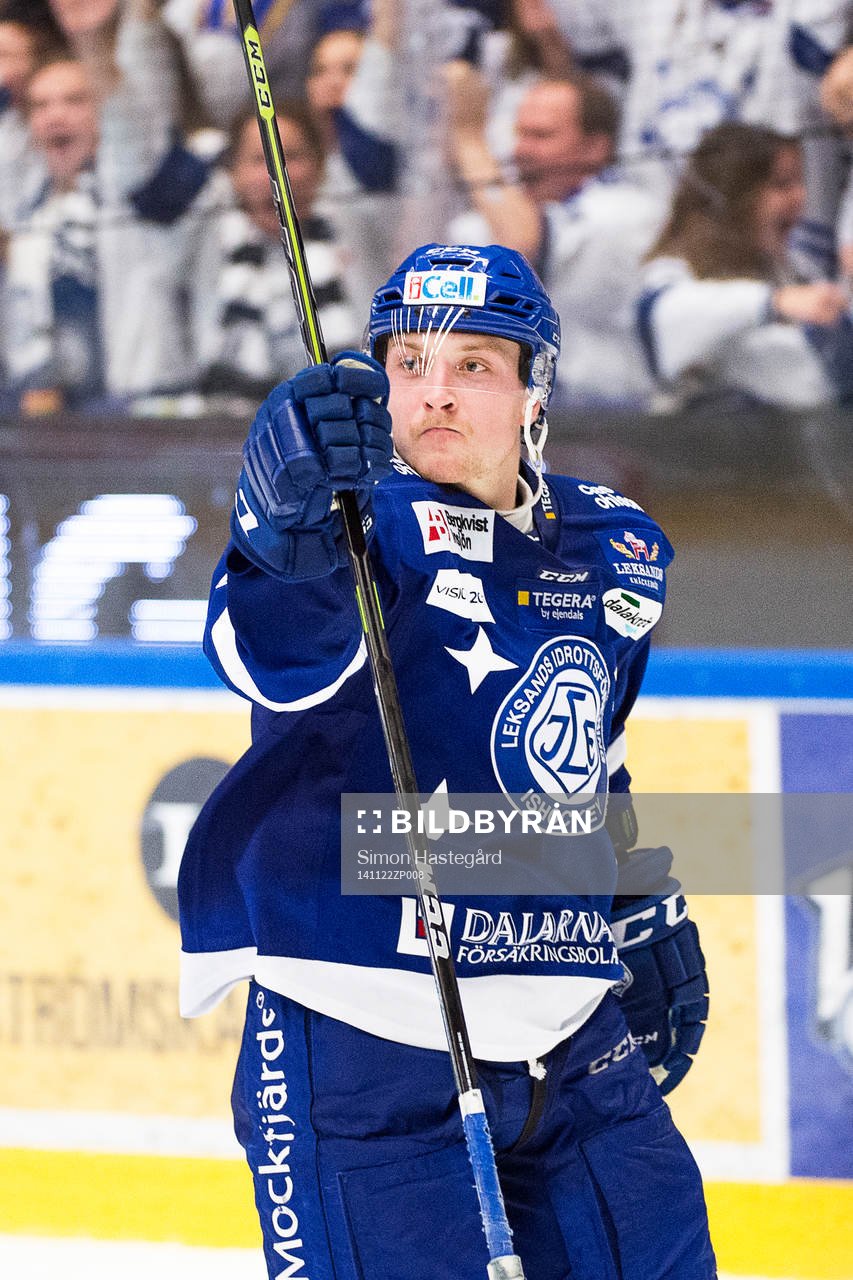 Leksands Linus Hultström jublar