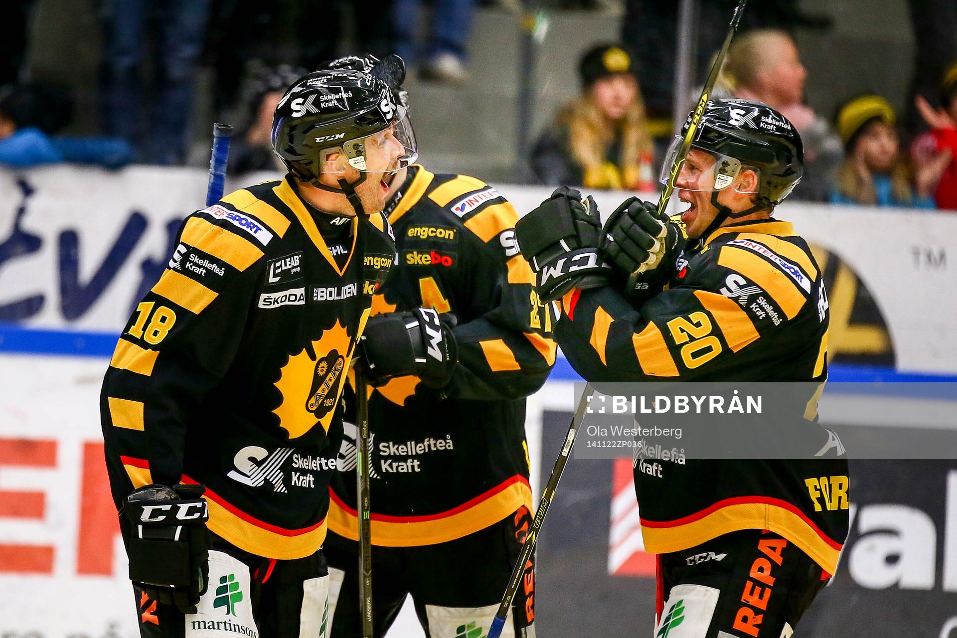 Skellefteås Pontus Petterström jublar