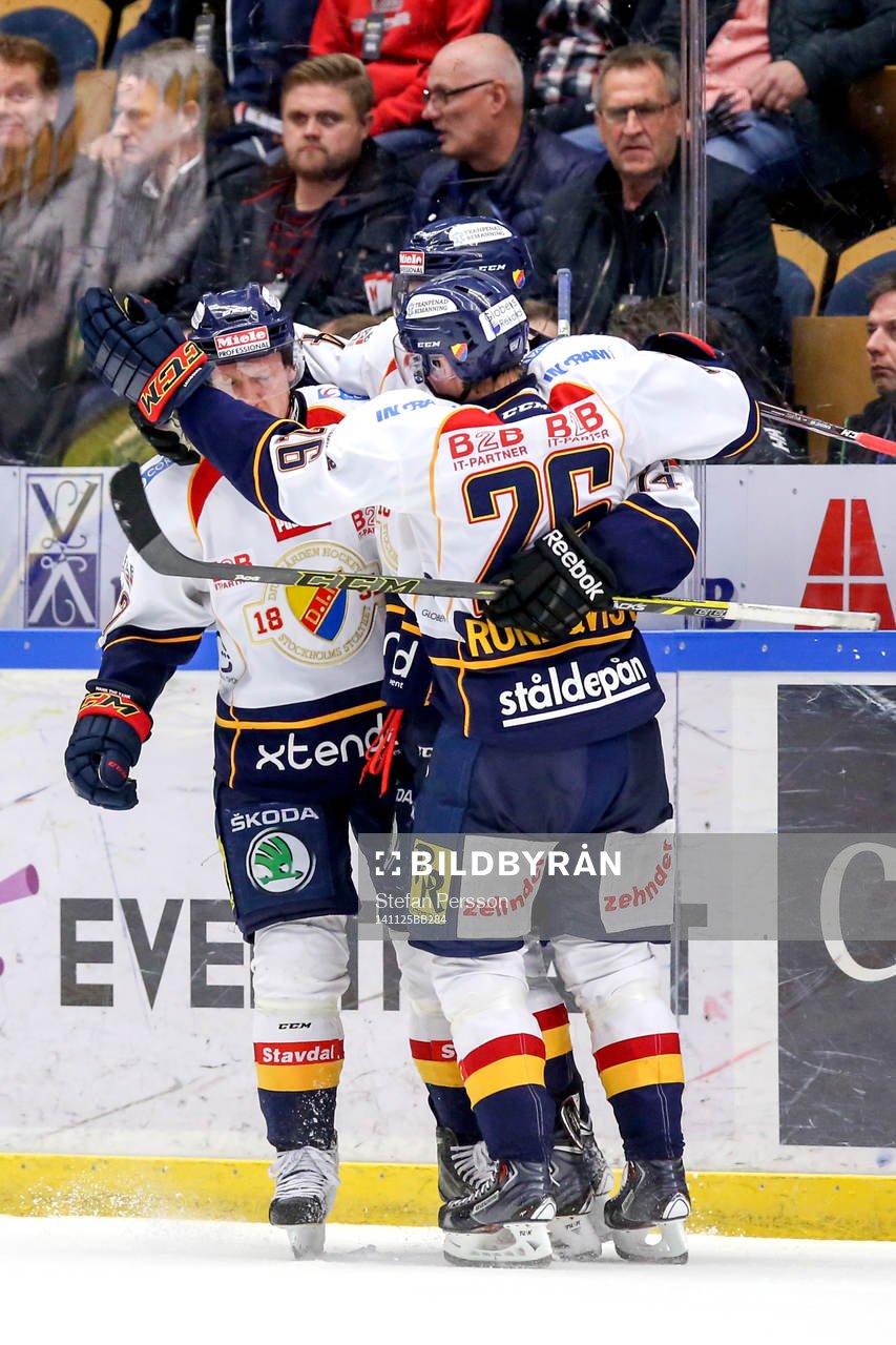 Djurgårdens Alexander Fällström jublar