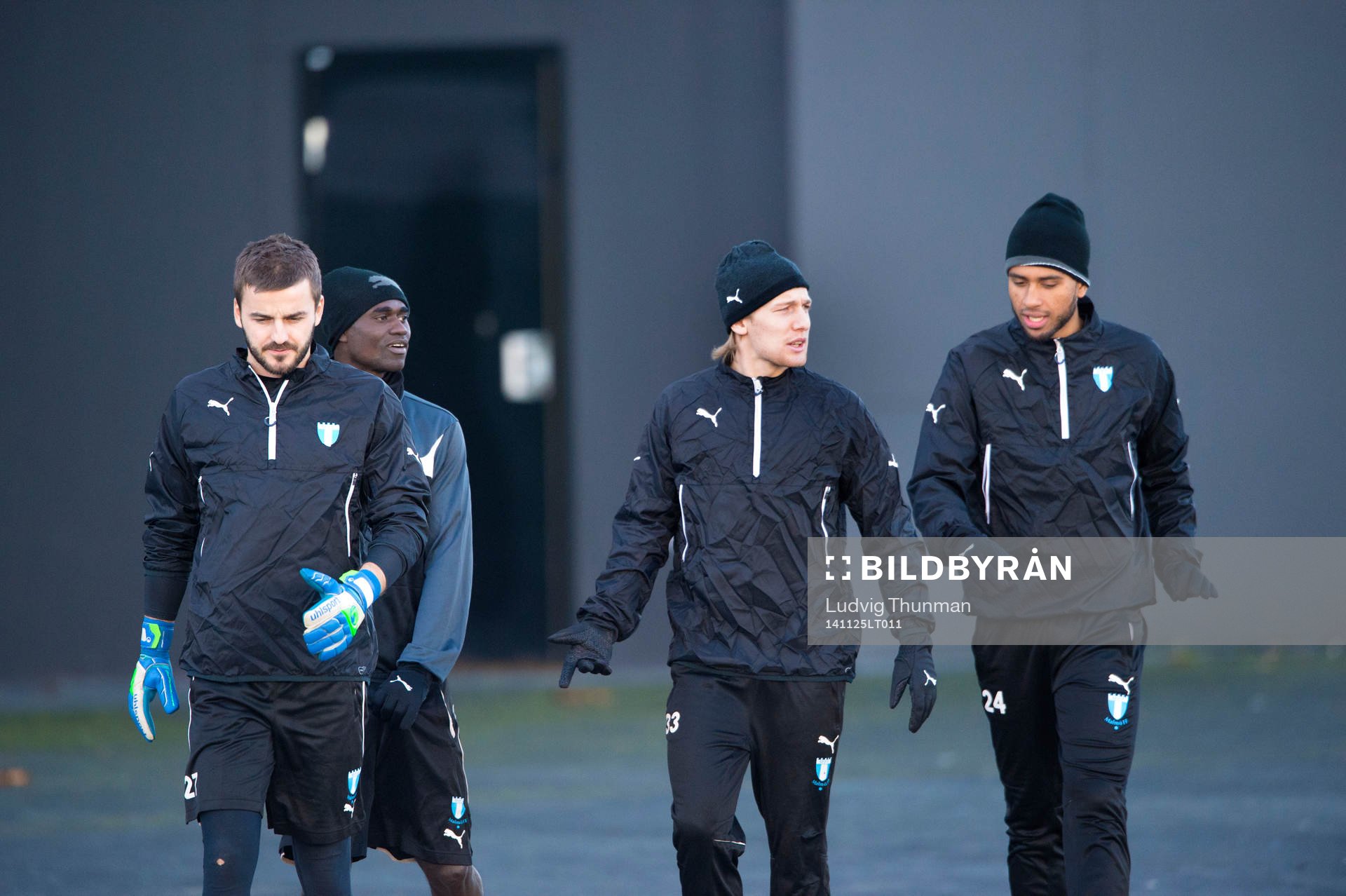 Malmö FFs målvakt Zlatan Azinovic, Enock Kofi Adu, Anton