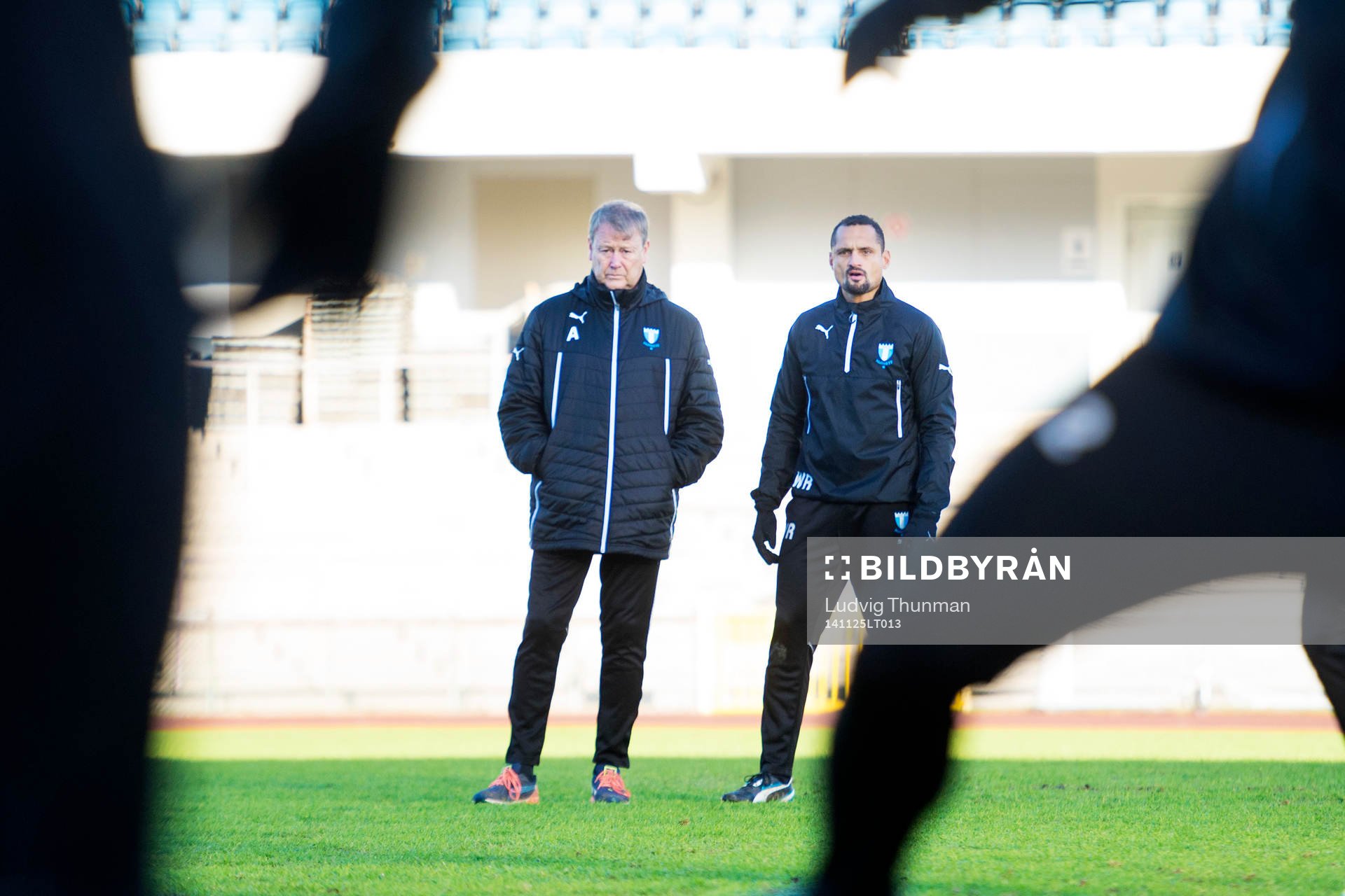 Malmö FFs tränare Åge Hareide och naprapat Wilner