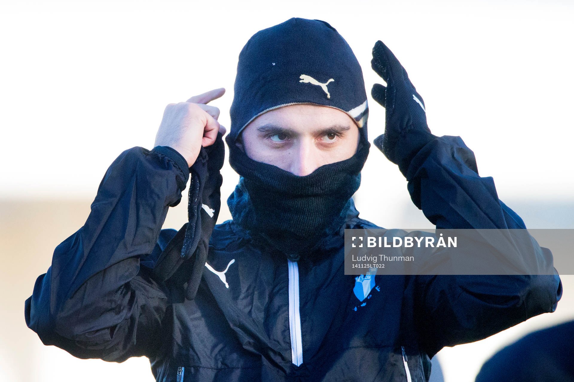 Malmö FFs Agon Mehmeti under en träning den 25 november 2014 i Malmö. 