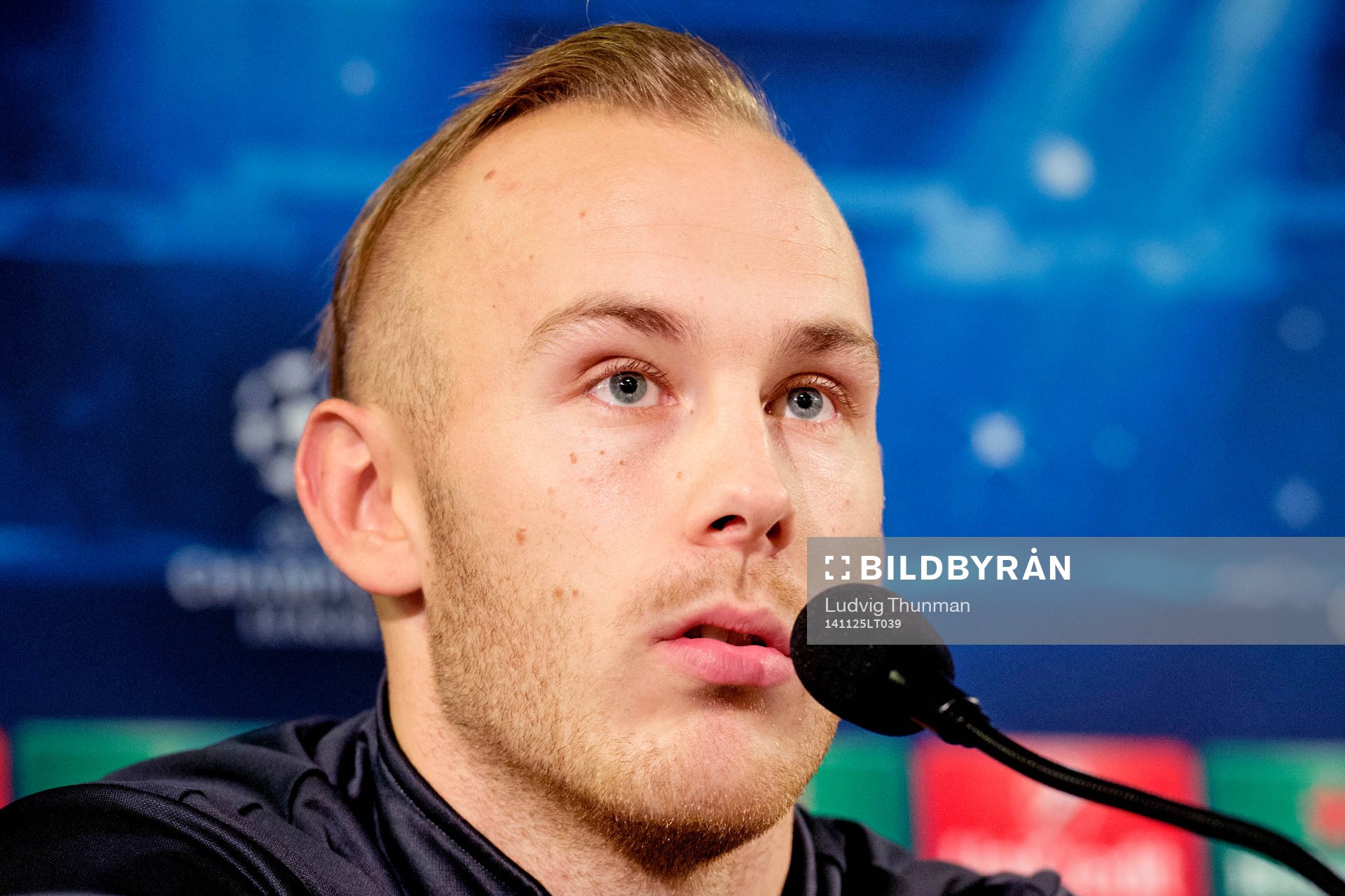 Malmö FFs Magnus Eriksson under en presskonferens den 25 november 2014 i Malmö. 