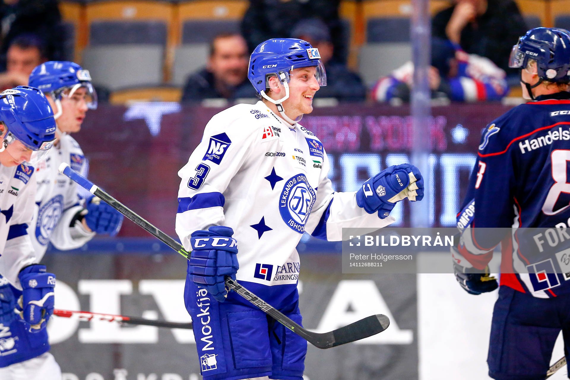 Leksands Linus Hultström jublar