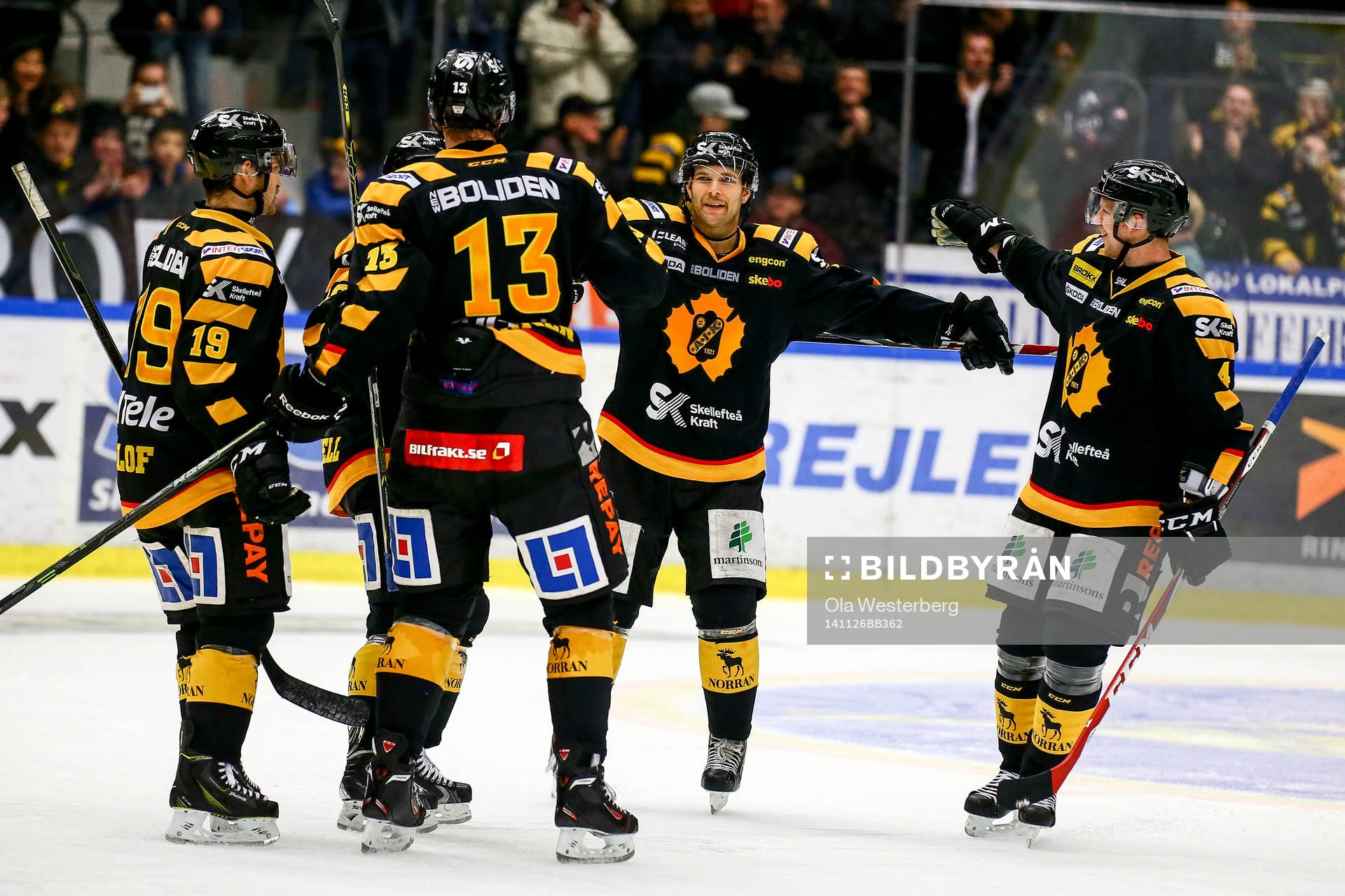 Skellefteås Mikko Lehtonen, Andrew Calof , Rob Schremp och
