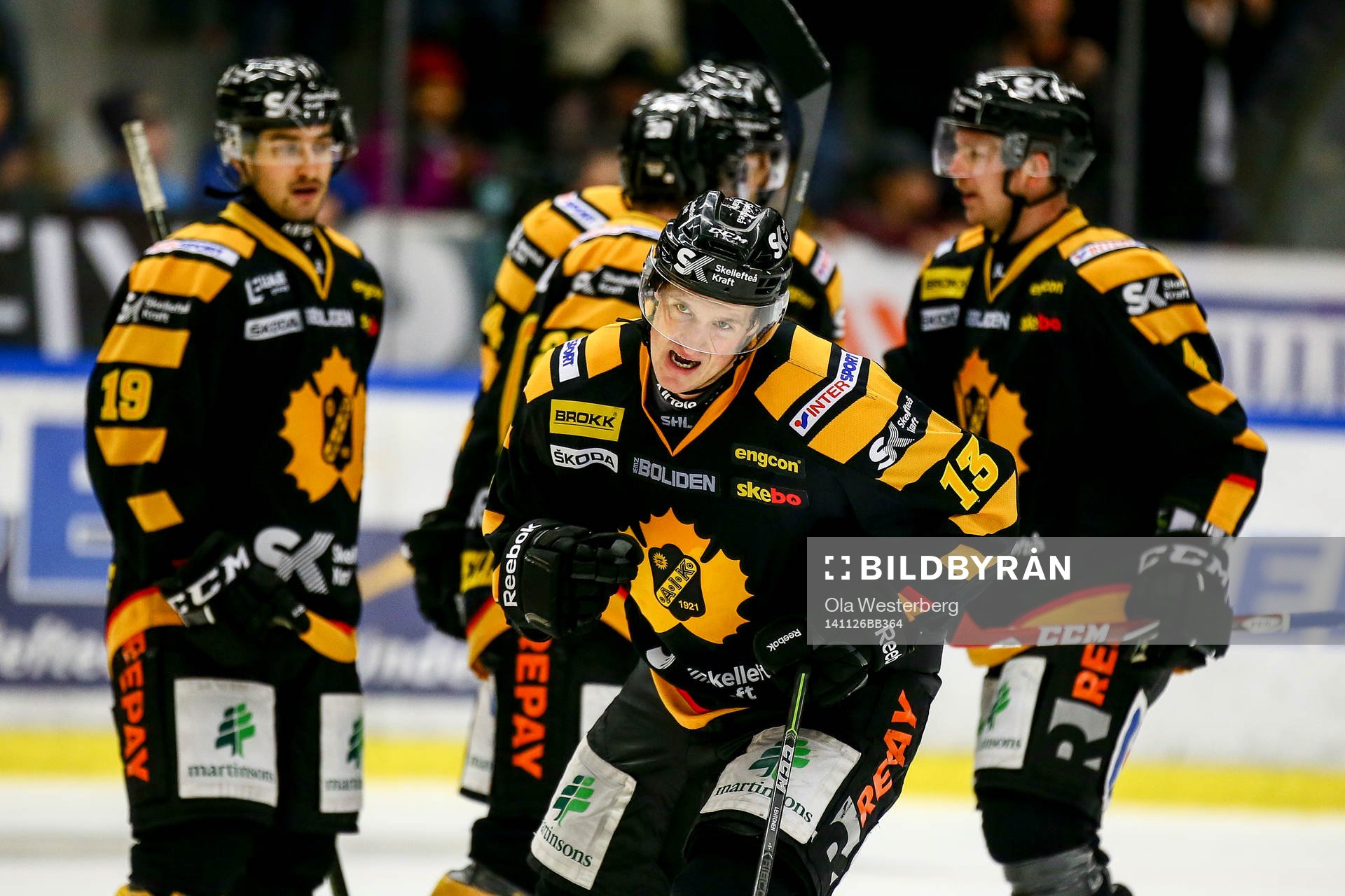Skellefteås Mikko Lehtonen, Andrew Calof , Rob Schremp och