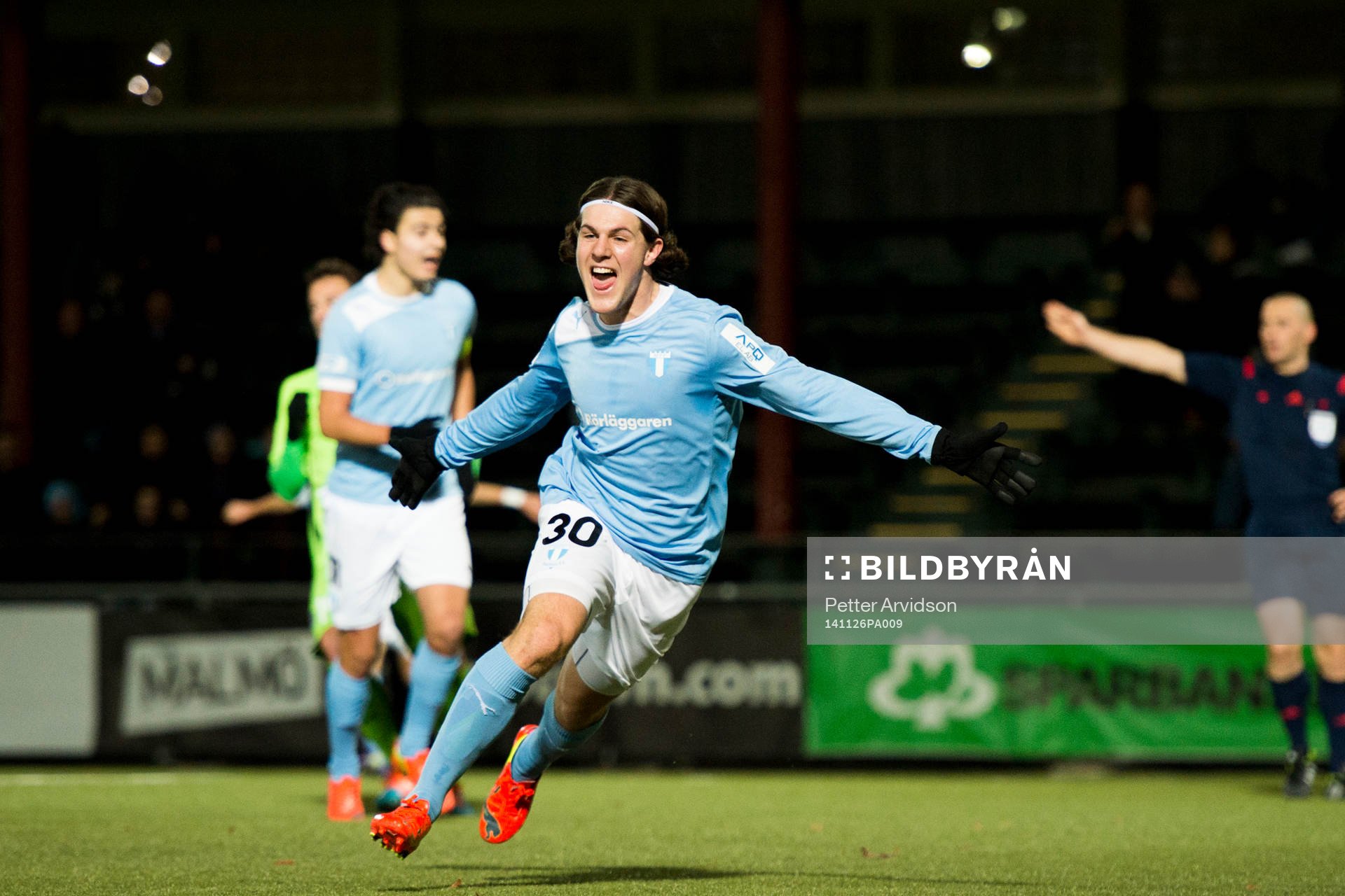Malmö FFs Oliver Stojanovic Fredin jublar