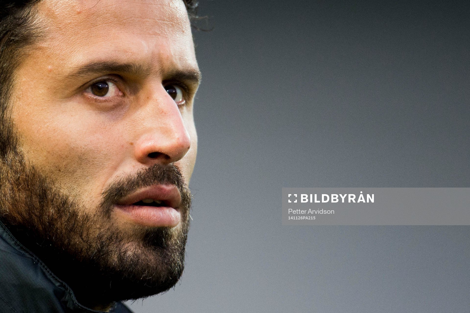 Juventus tränare Fabio Grosso under fotbollsmatchen i UEFA Youth League mellan Malmö FF och Juventus den 26 november 2014 i Malmö.