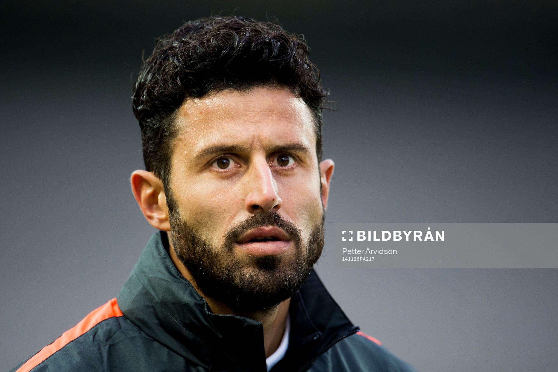 Juventus tränare Fabio Grosso under fotbollsmatchen i UEFA Youth League mellan Malmö FF och Juventus den 26 november 2014 i Malmö.