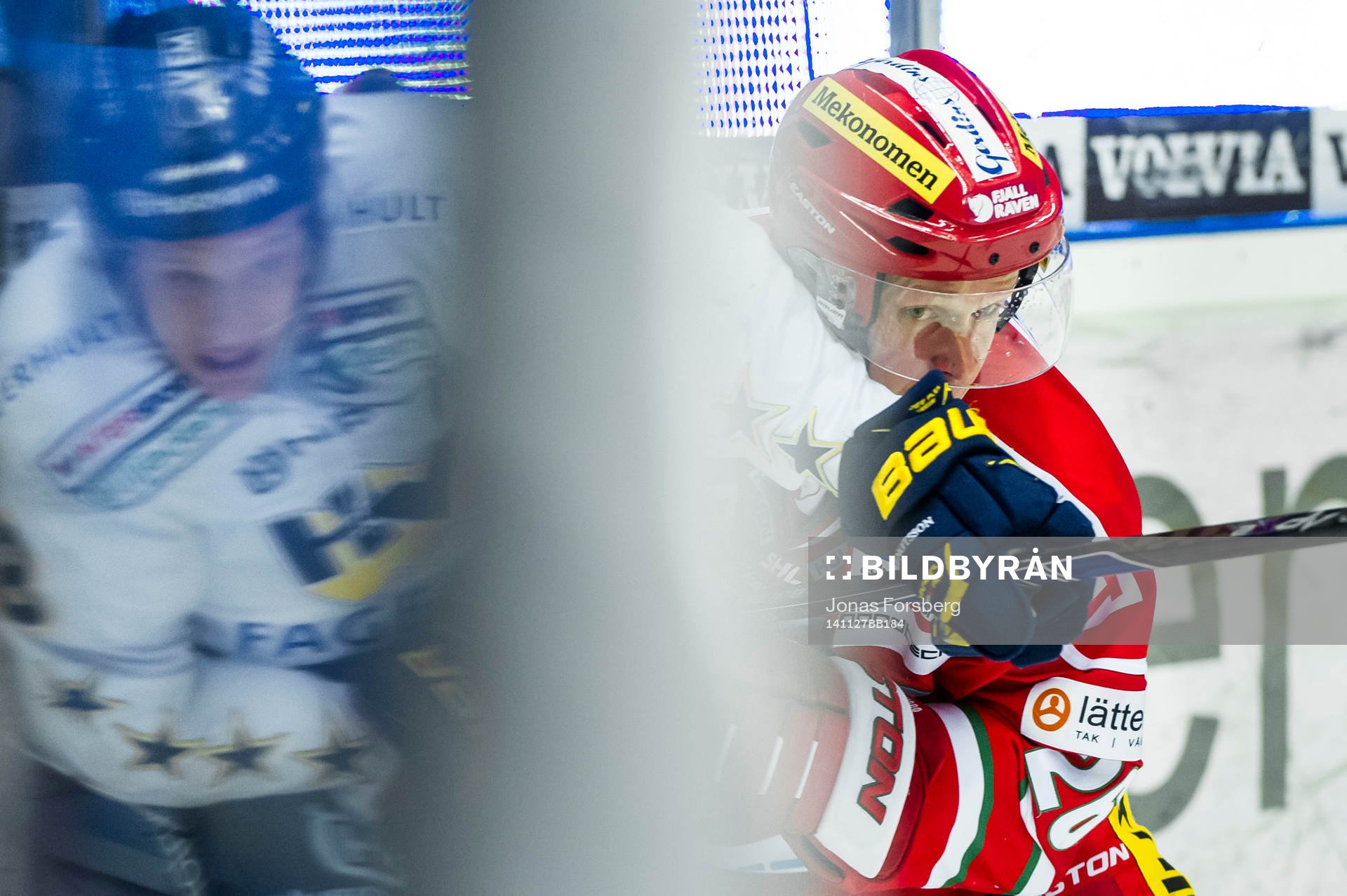 Modos Samuel Påhlssonunder ishockeymatchen i SHL mellan