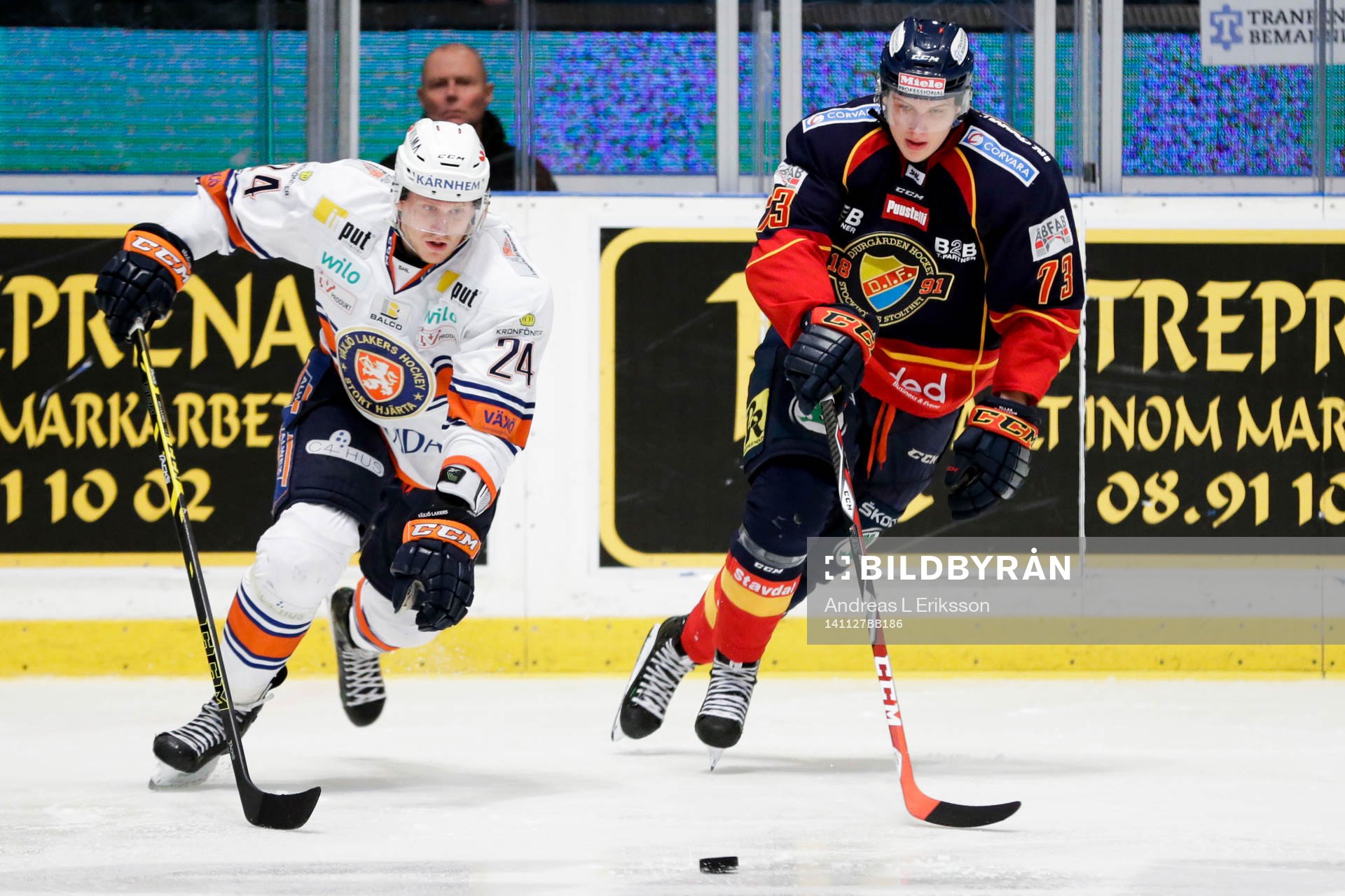 Växjös Jani Lajunen och Djurgårdens Adam Ollas Mattsson