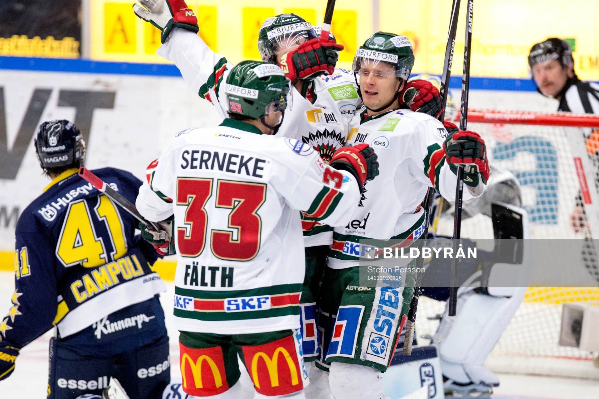 Frölundas Nicklas Lasu jublar