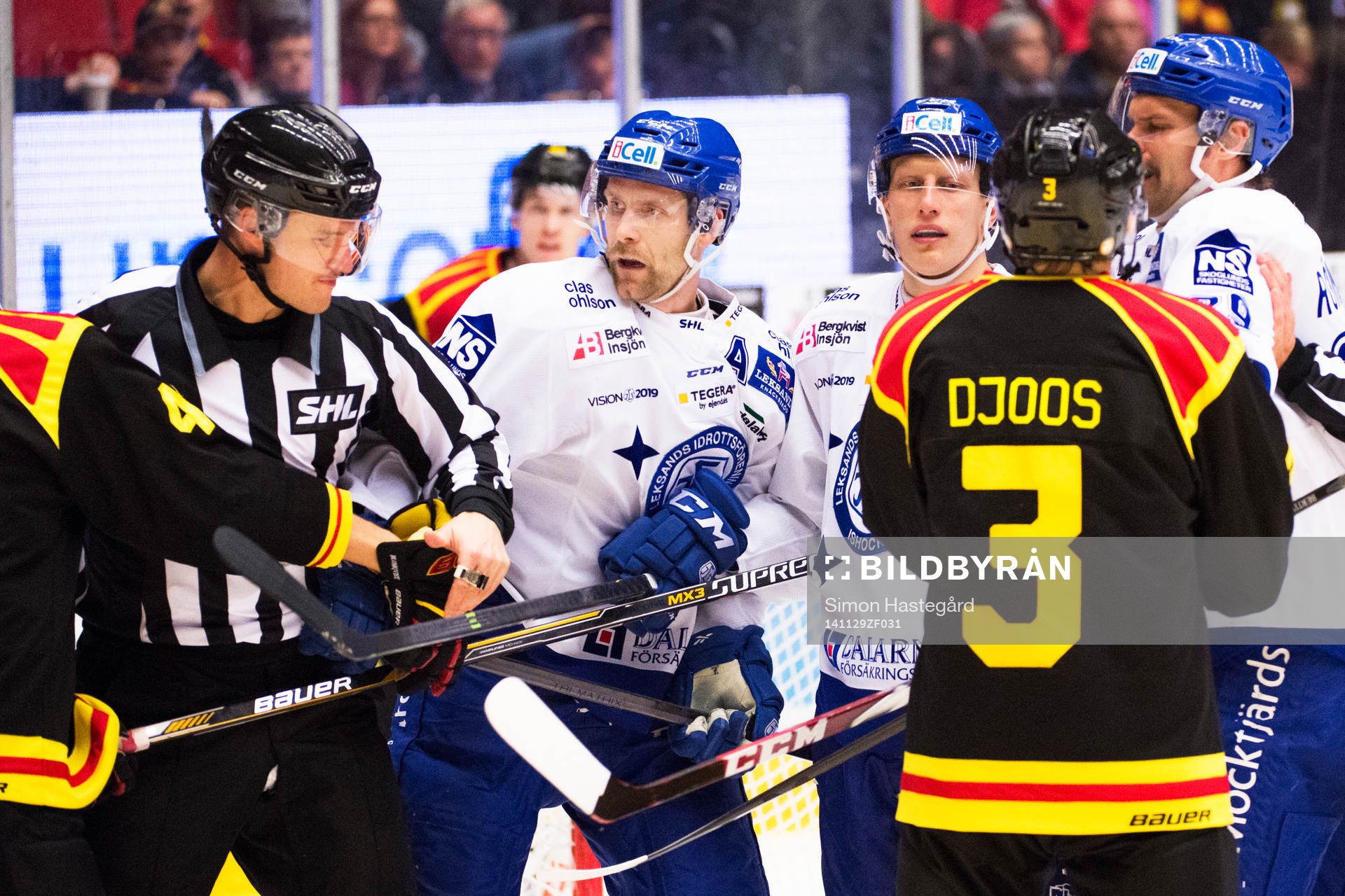 Irriterat mellan Brynäs spelare och Leksands Johan