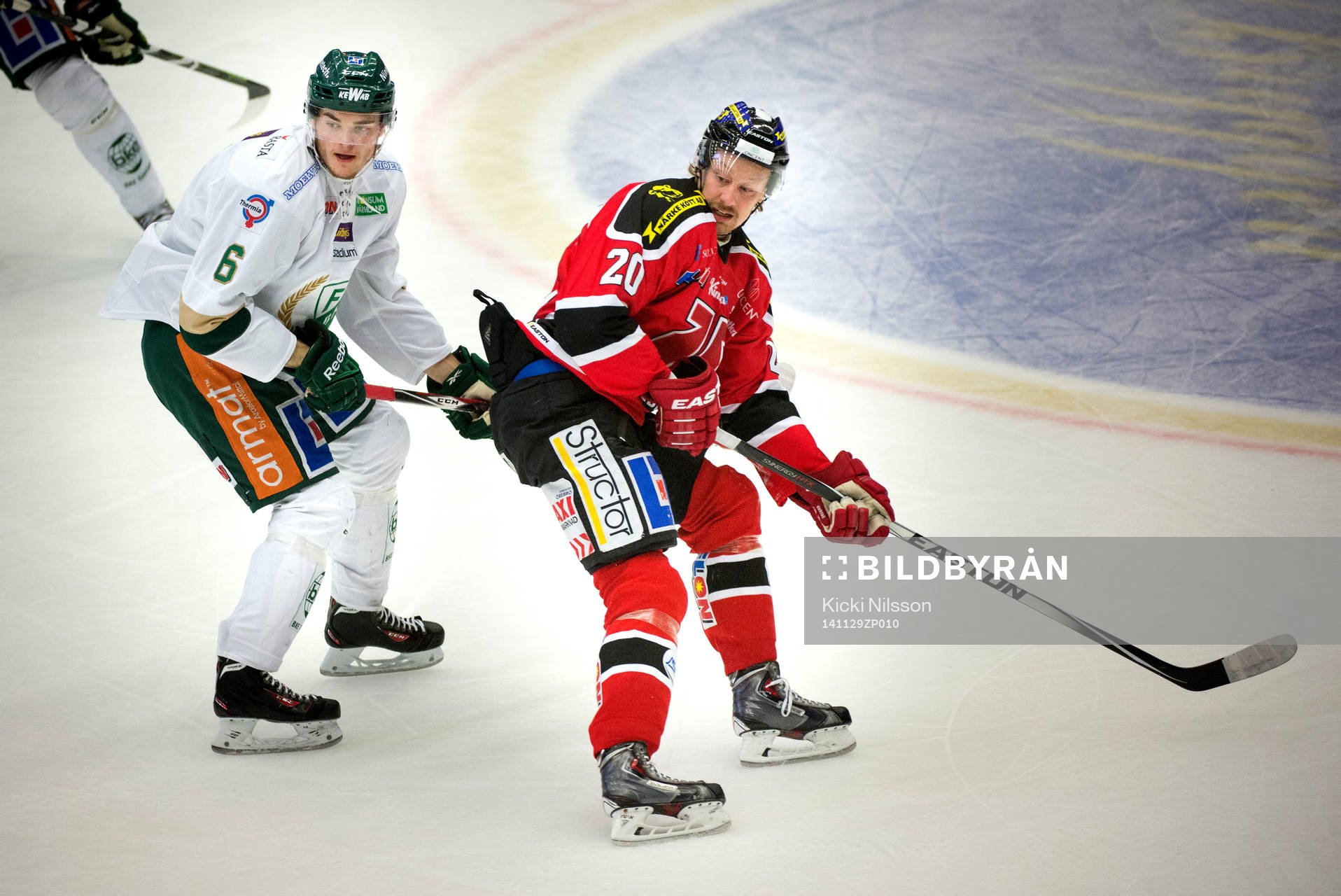 Färjestads Ludwig Byström och Örebros Marcus Weinstock