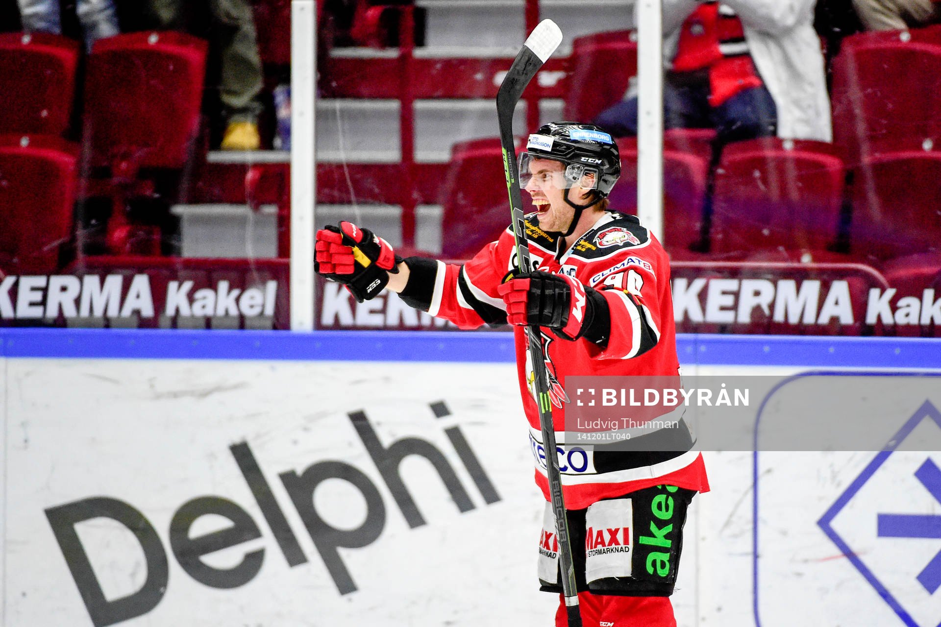 Malmö Redhawks Mattias Persson jublar