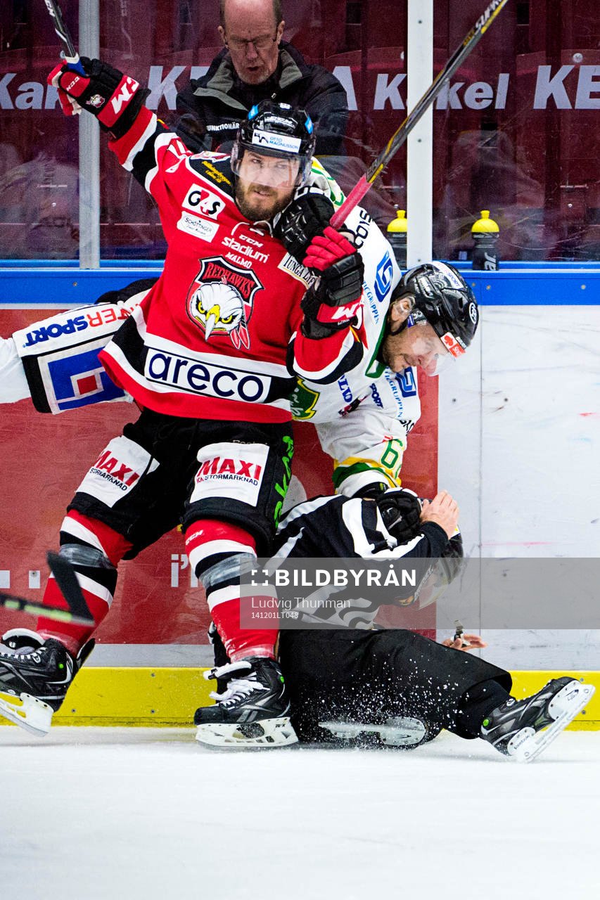 Malmö Redhawks Joey Tenute och Björklövens Mats Lavander